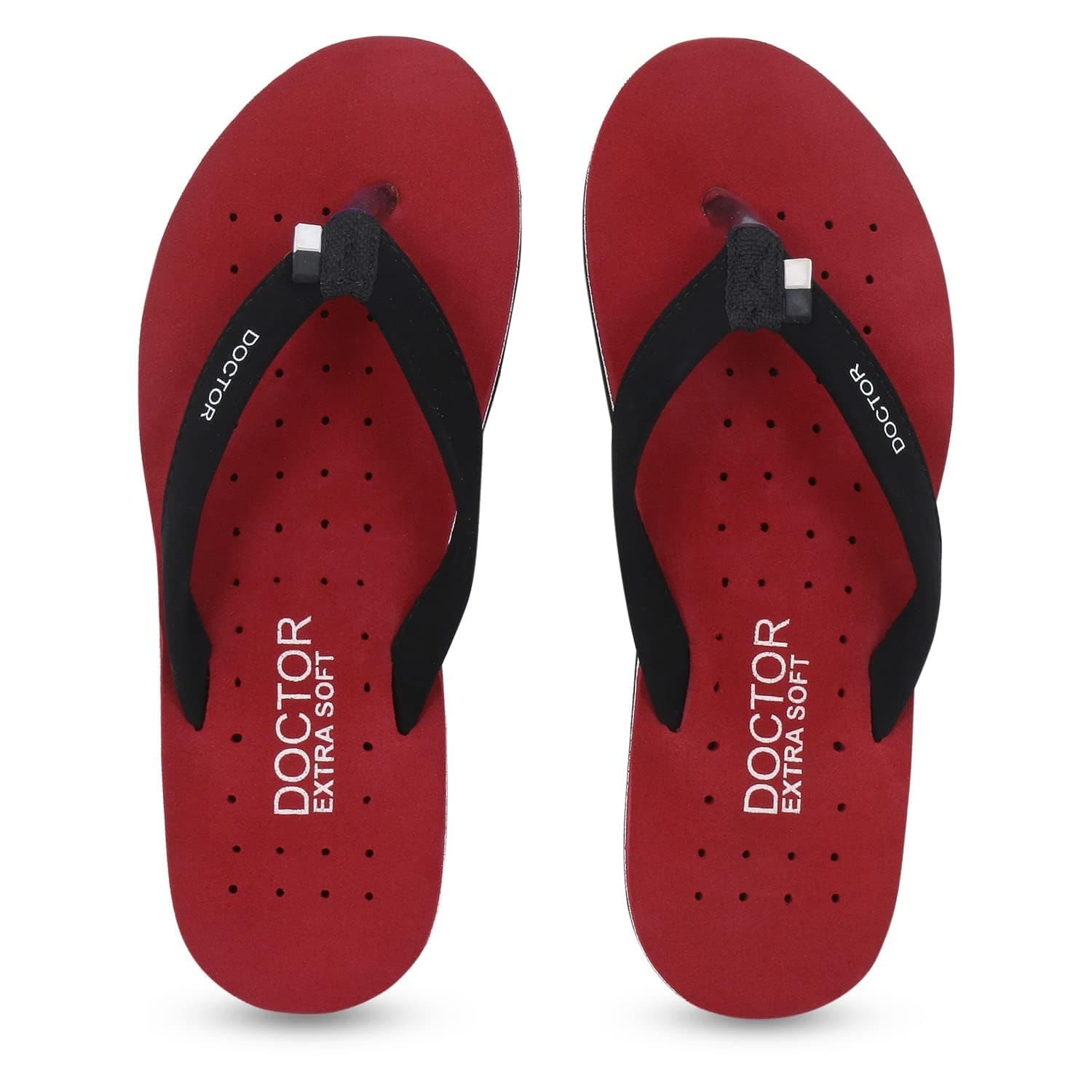 DOCTOR EXTRA SOFT House Slipper for Women's Care Dr Orthopaedic Super Comfort Fitting Flat Cushion Chappal Flip-Flop for Ladies and Girl’s D-19-MAROON-9 UK