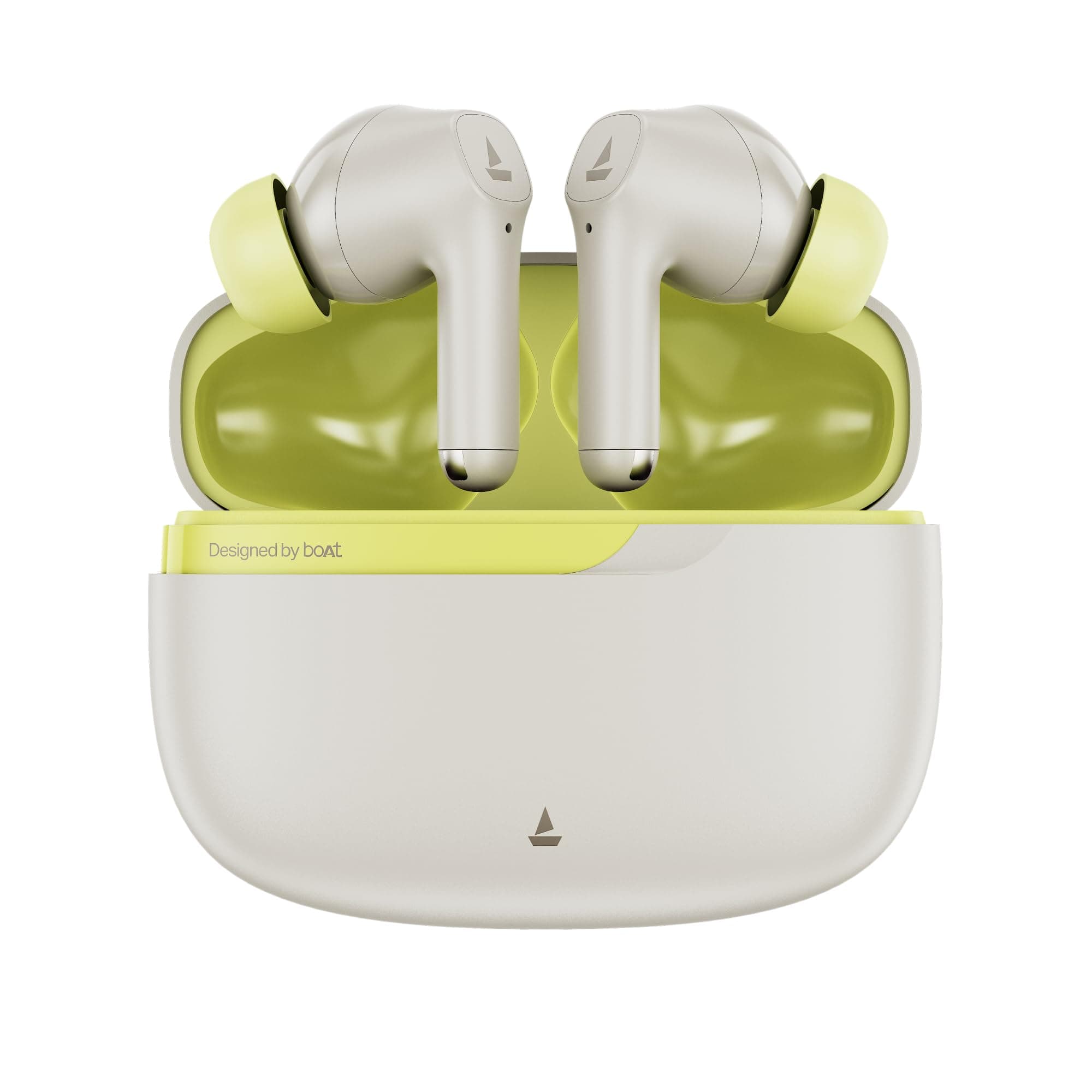 boAt 2026 Launch Airdopes Prime 300 with Spatial Audio, 60 Hrs Battery, Quad Mics AI-ENx Technology, Multi Connectivity, 11mm Drivers, ASAPTM Charge, in-Ear Detection, Bluetooth v6.1 (Lime White)