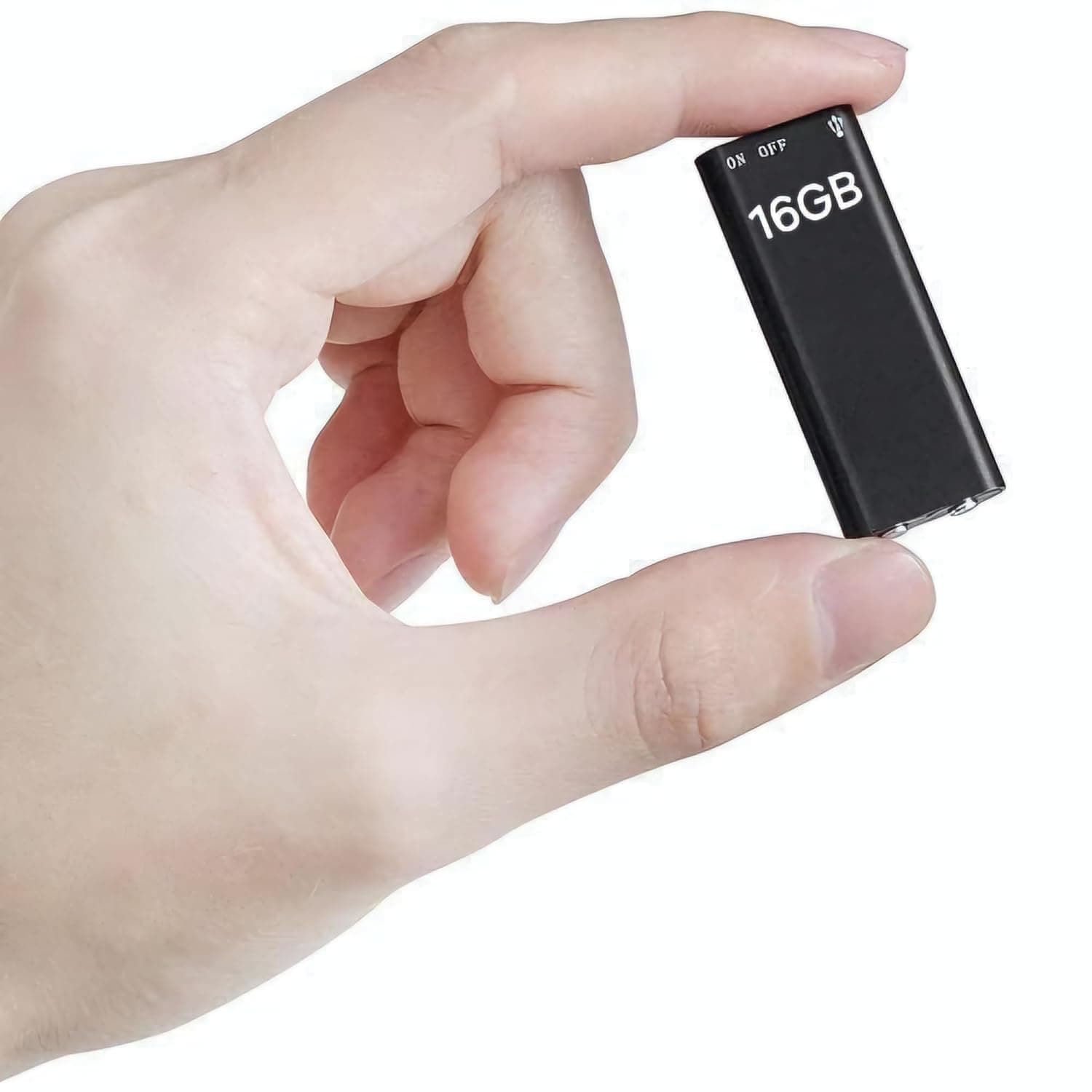 Digital Mini Voice Recorders -Small Hidden Spy Super Long Storage Capacity 16 GB | Date & Time Stamp | Easy to Use | Crystal Clear Sound Digital Recording Mp3 Player (10.1 Black)