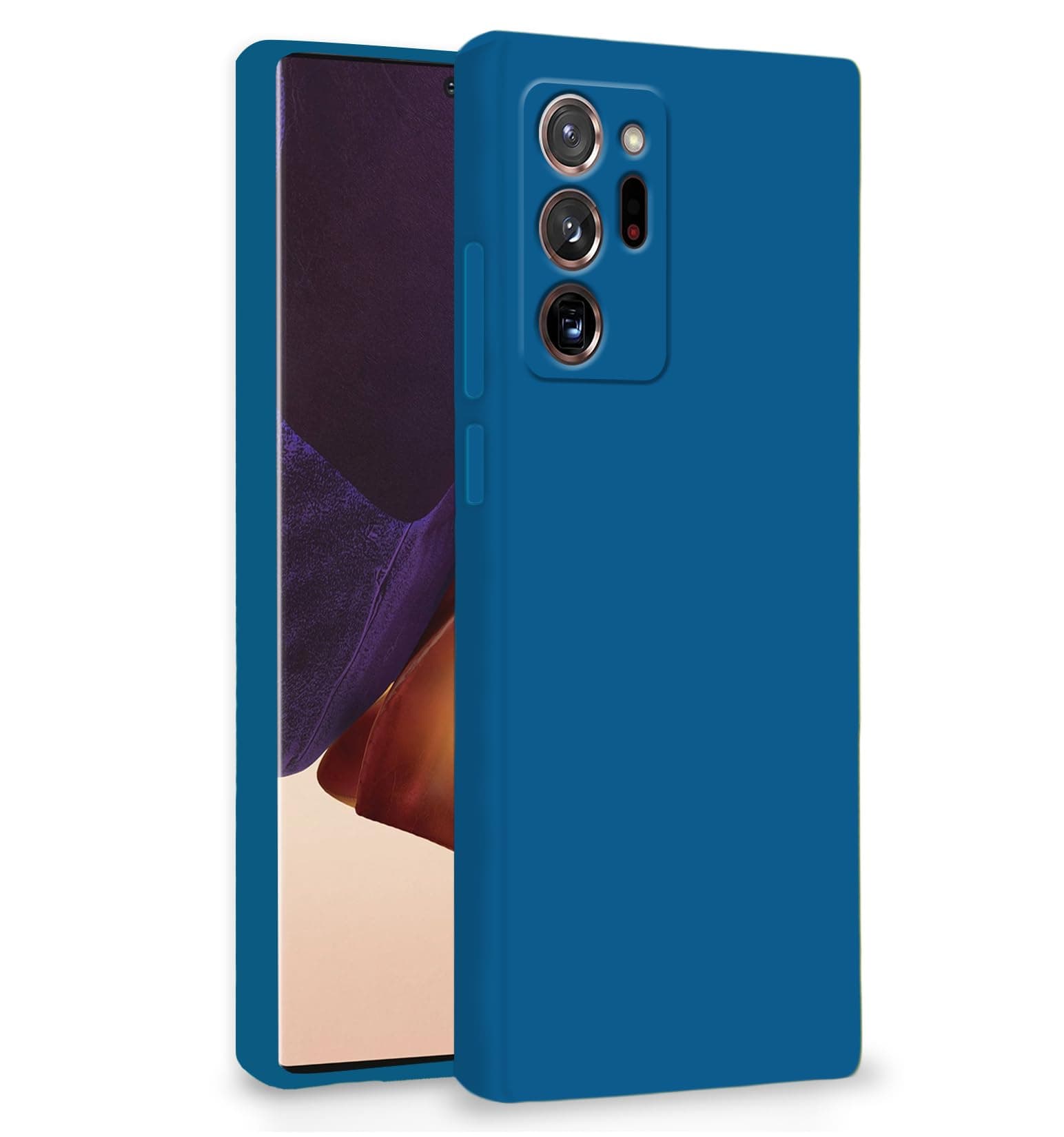 Pikkme Samsung Galaxy Note 20 Ultra 5G Back Cover Soft Matte Liquid Silicone TPU | Camera Protection | Shockproof Slim Back Case for Samsung Galaxy Note 20 Ultra 5G (Blue)
