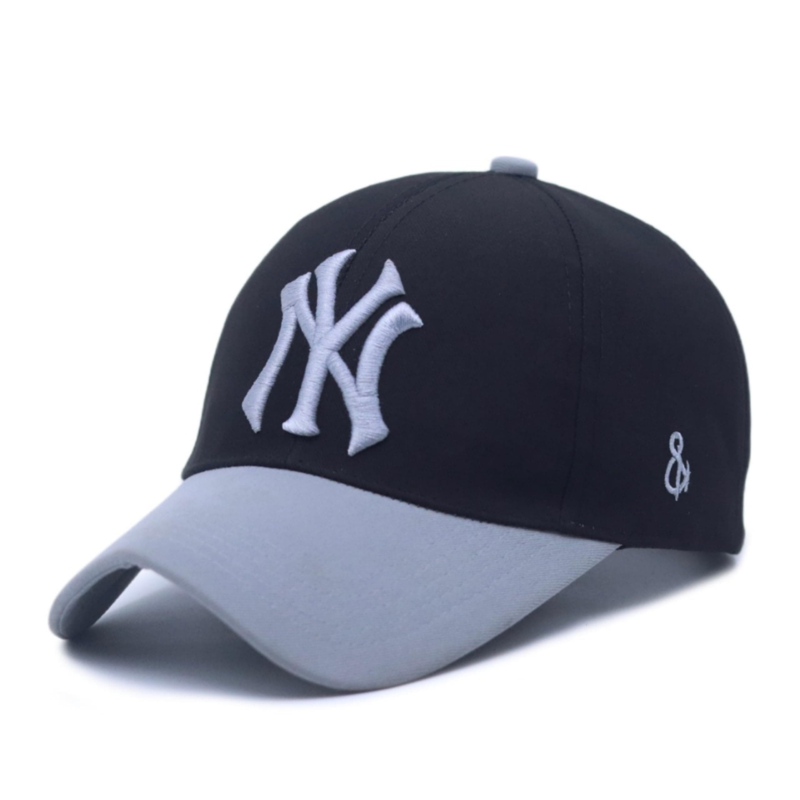 REFFER Fashionable Latest 3D Embroidered Cotton Adjustable Baseball Caps For Men (DC Grey Black), Free Size