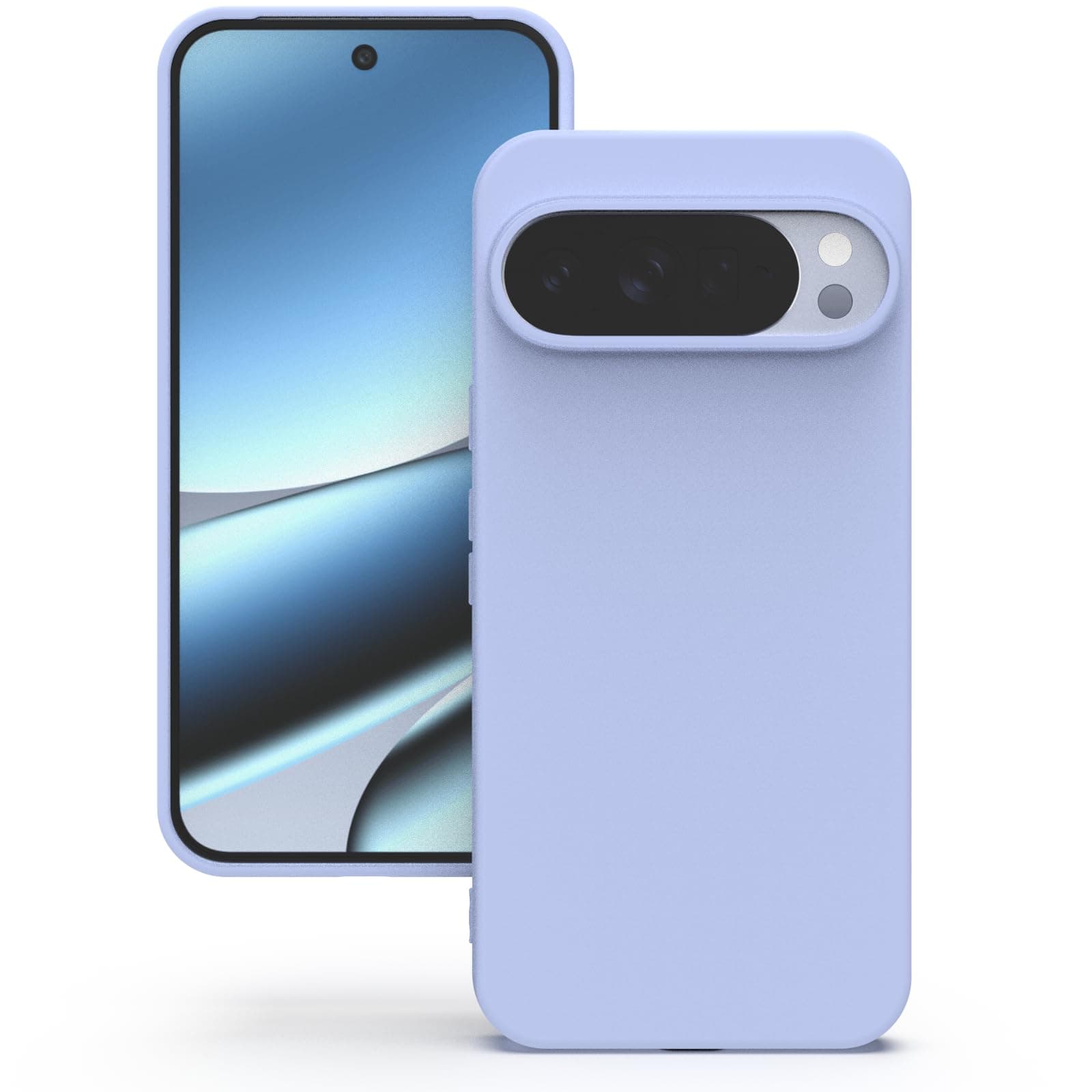 YATWIN Silicone Back Case for Google Pixel 10 Pro XL, Soft-Touch, Shockproof Phone Back Cover for Google Pixel 10 Pro XL - Lilac