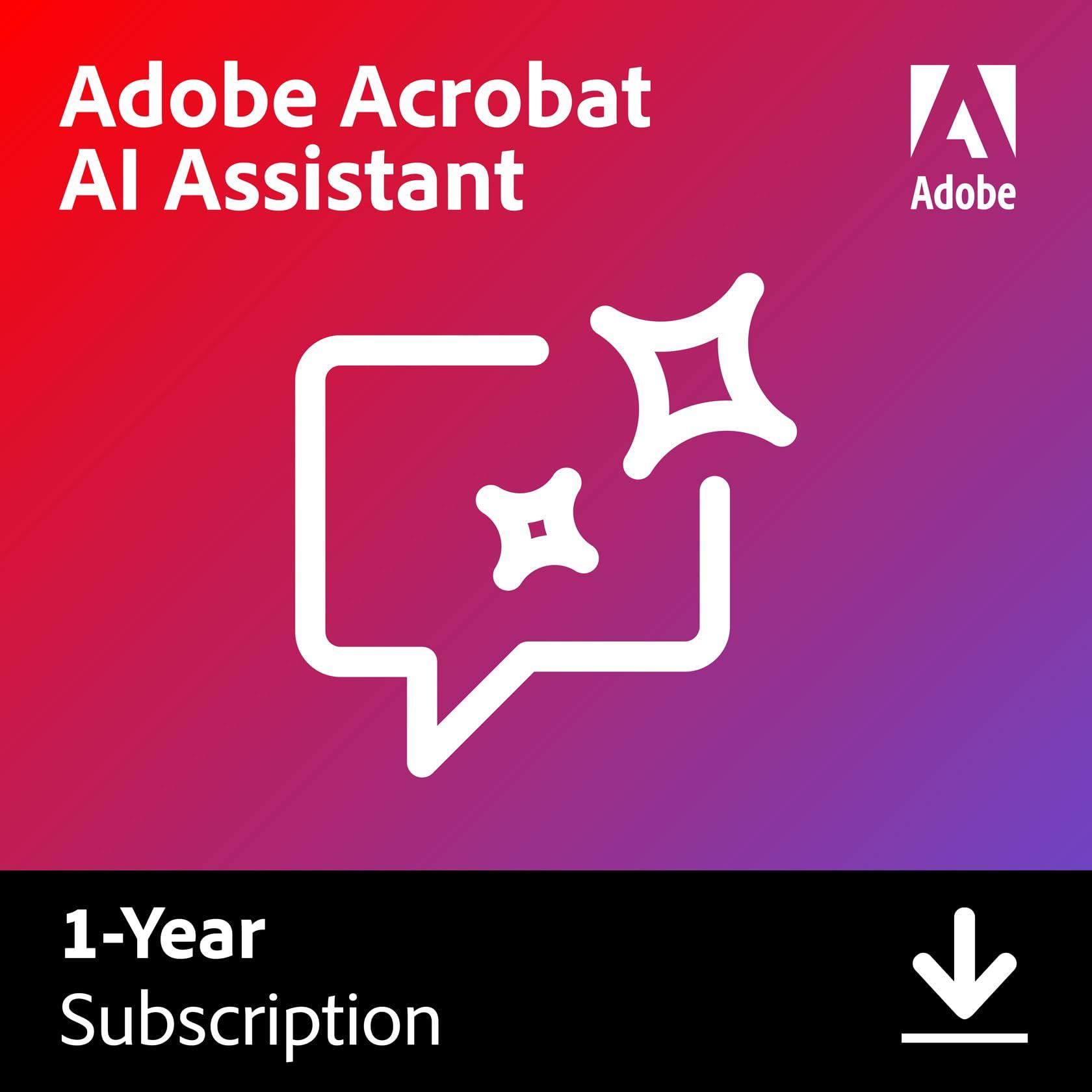 Adobe Acrobat AI Assistant | PC/Mac | Software Download | PDF Software | Activation Required