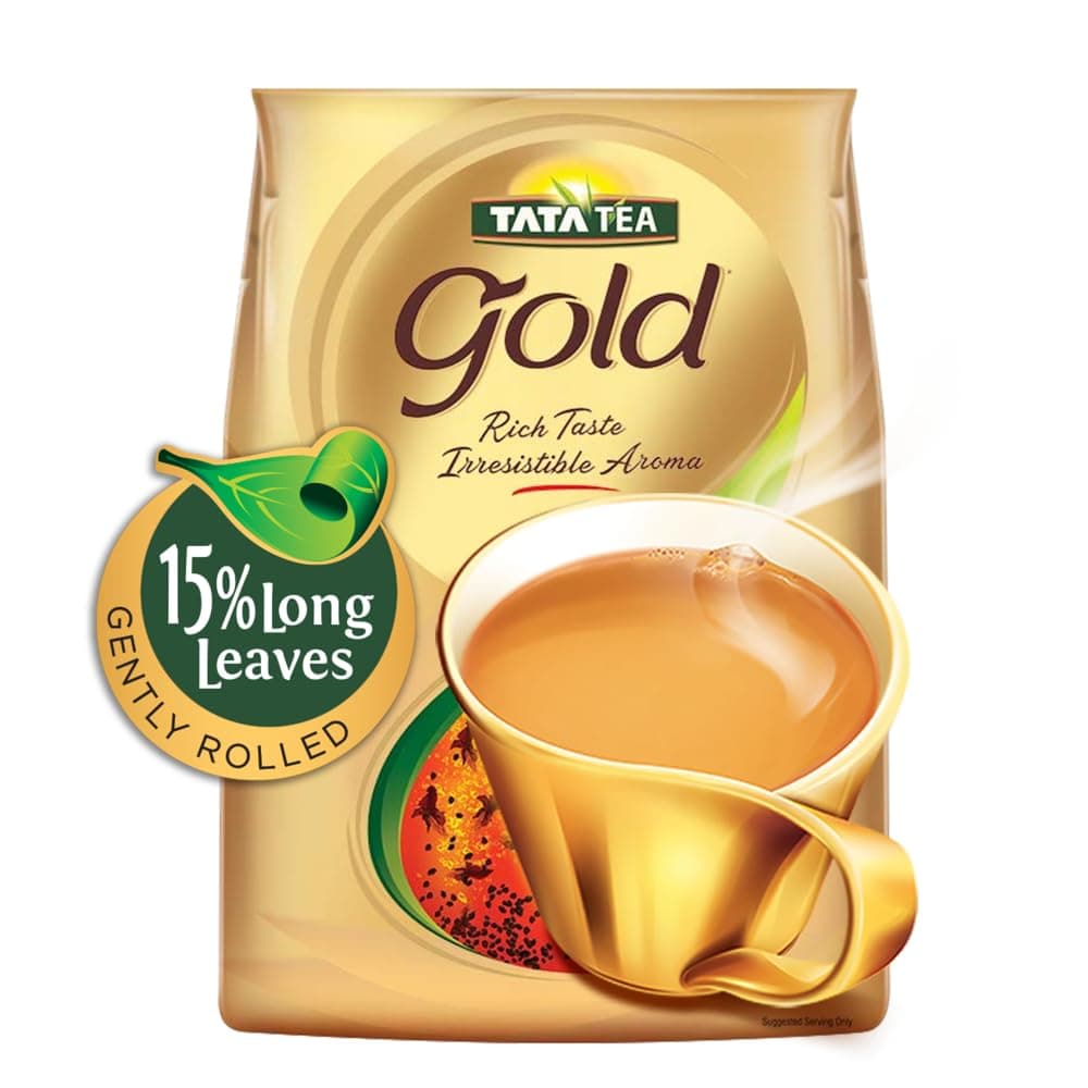 Tata Tea Gold | Assam teas with Gently Rolled Aromatic Long Leaves | Rich & Aromatic Chai | Black Tea | 1.5kg