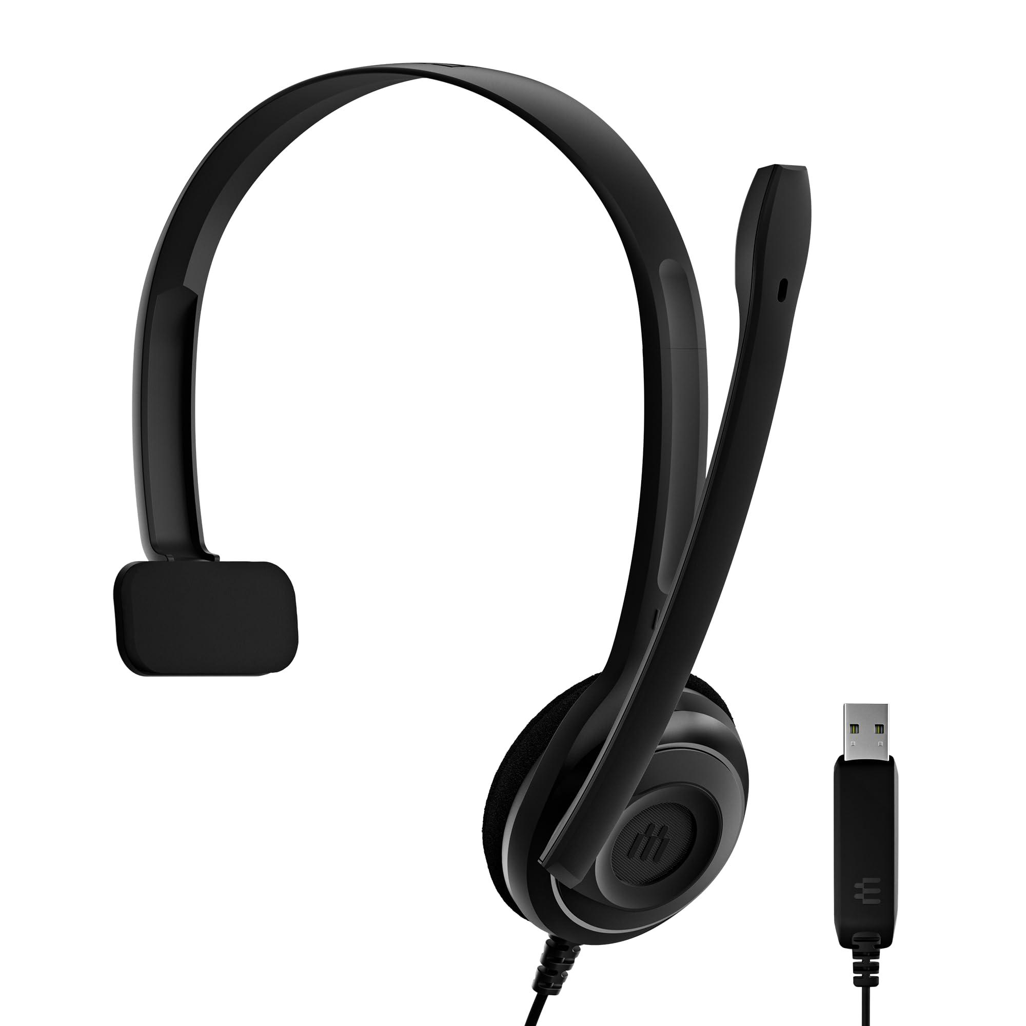 Epos Sennheiser Pc 7 USB Wired On Ear Headphones with Mic (Black)