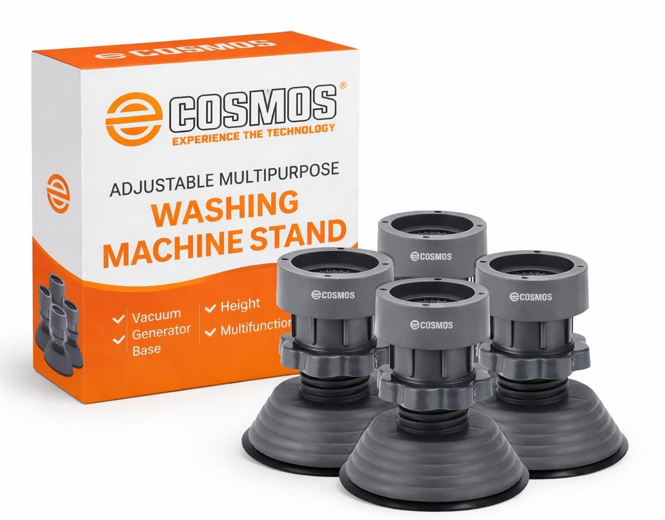 E-COSMOS® Refrigerator Stand, Washing Machine Stand,Furniture Base Stand, Fridge Stands for Single Door and Double Door (Pack of 4) (Pyramid)