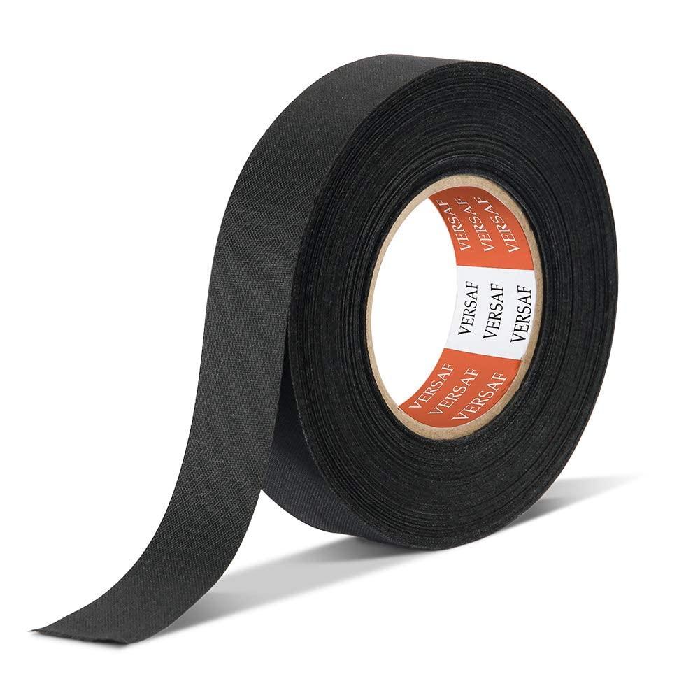 GHIME Car Wiring Tape for Wire Automotive Wiring Harness Cloth Tape for Auto Electrical Wrap, Protection, Insulation 19mm x 25 meter (1), Black