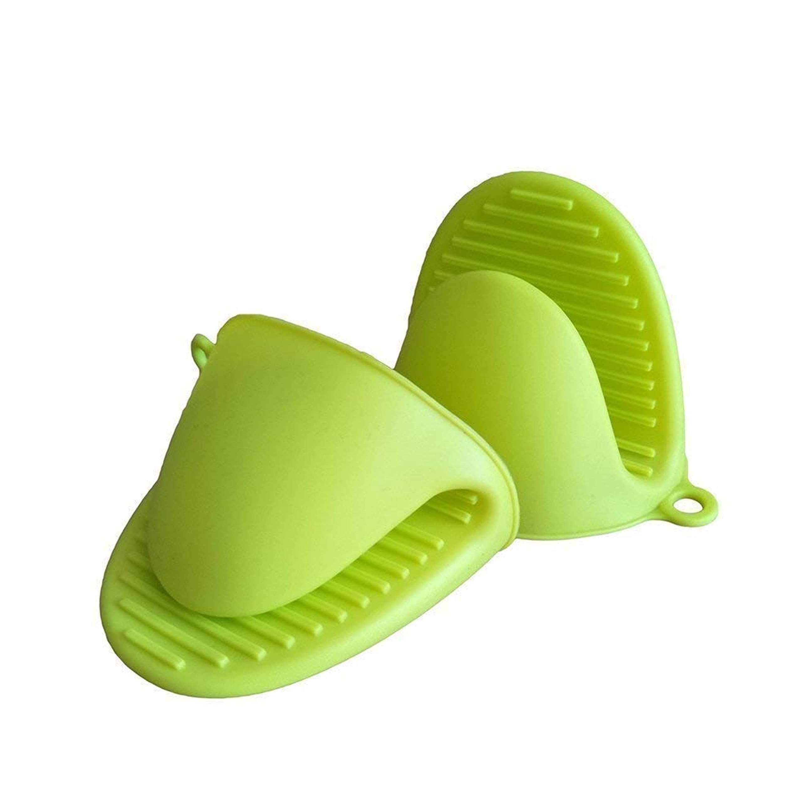 Dealsure Silicone Holder for Hot Utensils | Heat Resistant Oven Mittens | Pot Holder | Non-Slip Grip | Mittens for Kitchen | Pinch Grip for Hot Pots | 1 Set Random Color