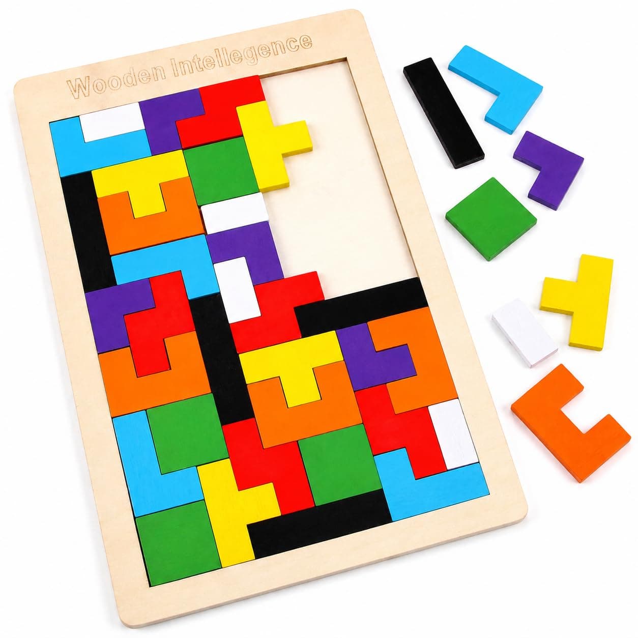 Niwlix Wooden Russian Blocks Puzzles for Kids Adults, Wood Intelligence Kids Toys for 2-5 Years Boy,Wooden Puzzles Brain Teasers Toy Educational Gift for 7-10 Years