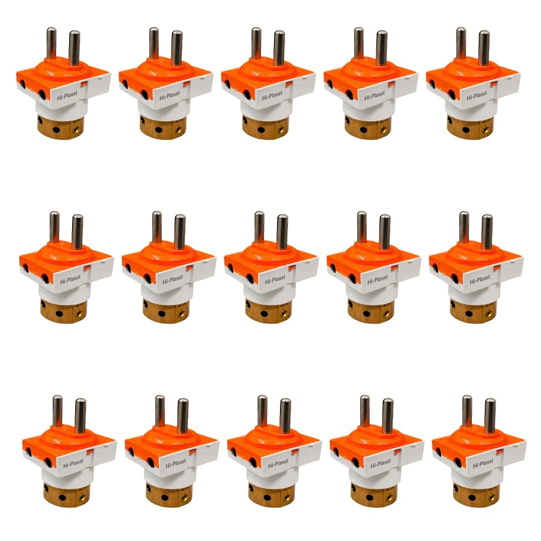 Hi-Plasst 2 Pin to B22 Bulb Holder Adapter with Dual Socket | Multi Pendant Converter | Brass Connector | Suitable for Indian Sockets (15)