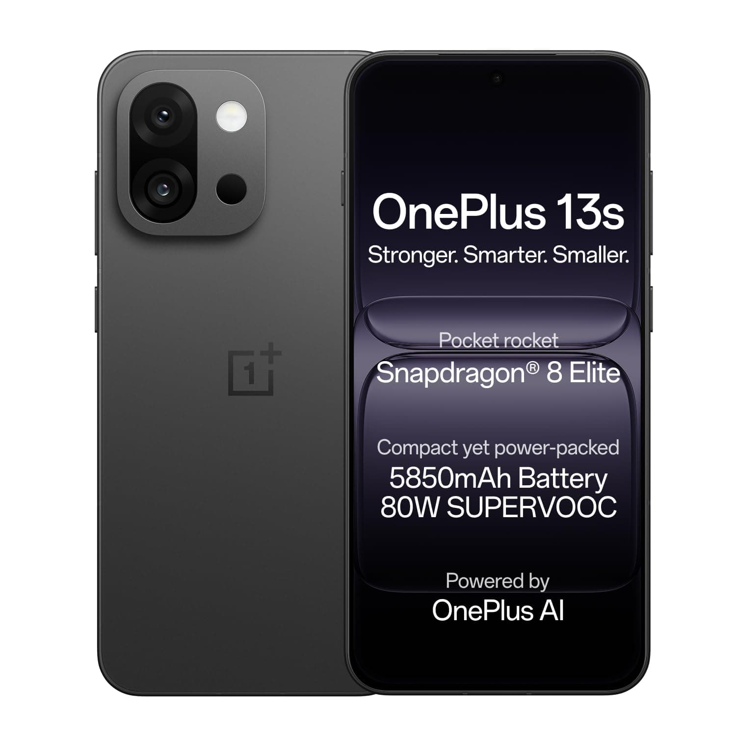 OnePlus 13s | Snapdragon® 8 Elite | Smarter with OnePlus AI | Lifetime Display Warranty | 12GB+256GB | Black Velvet