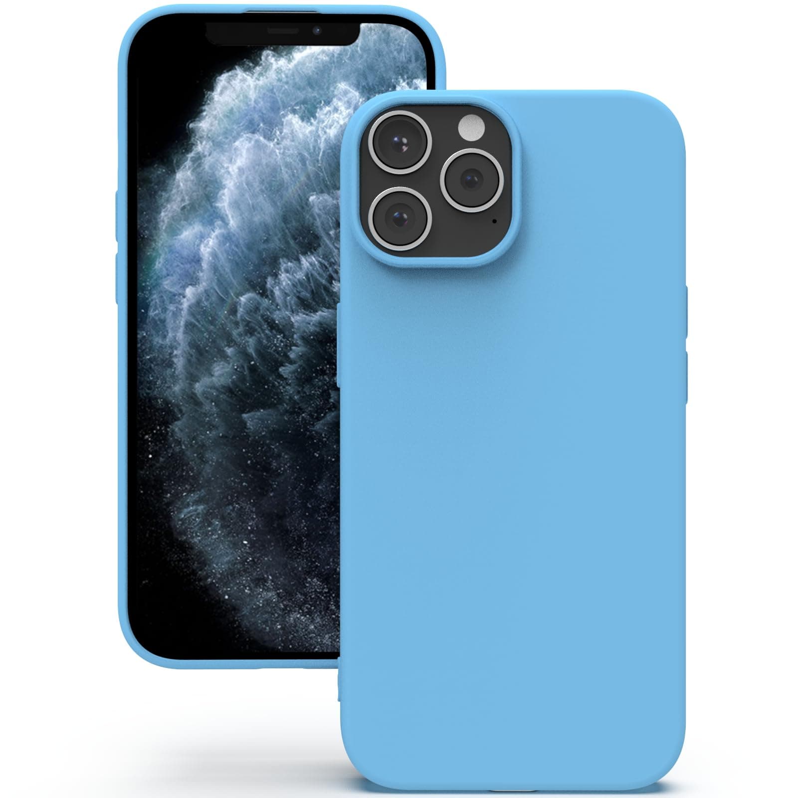 YATWIN Silicone Back Case for iPhone 11 Pro Max, Soft-Touch Phone Back Cover for Apple iPhone 11 Pro Max - Sky Blue
