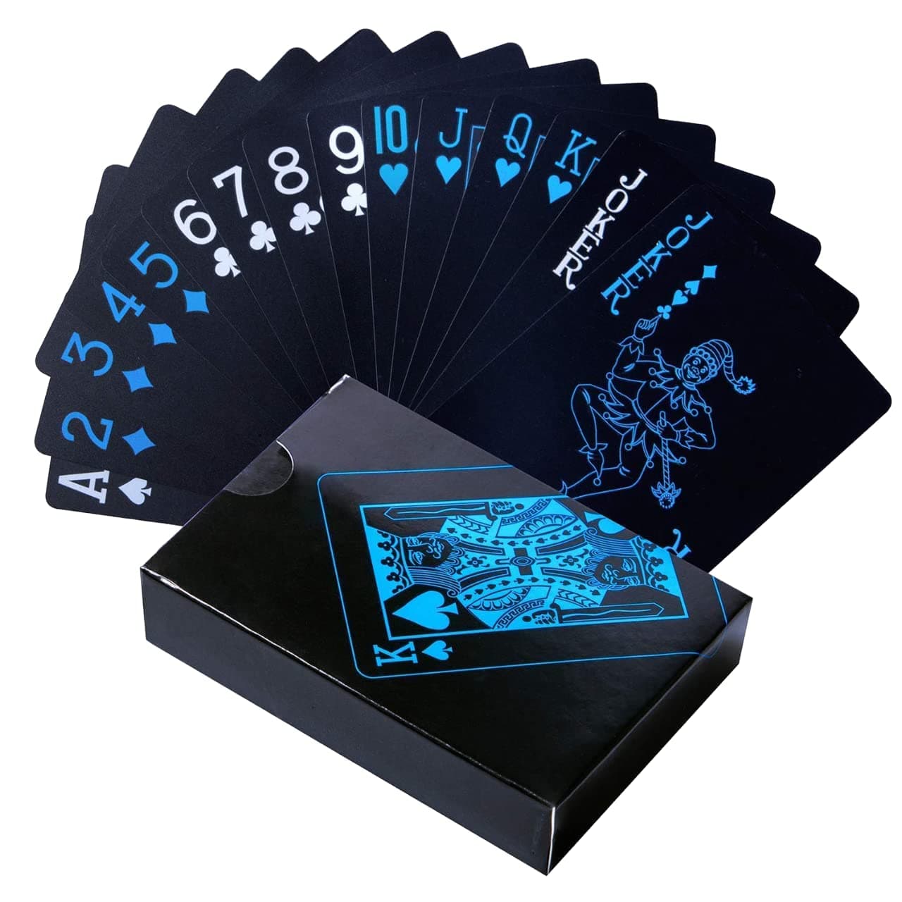 Gooyo Black Unique Waterproof Mat Finish Plastic Deck Rummy| Poker Playing Pack of Card