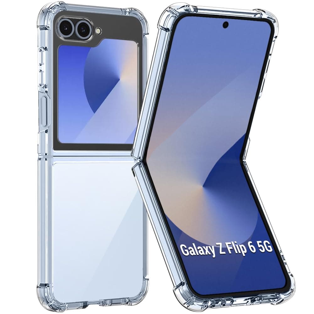 TheGiftKart Crystal Clear Back Cover Case for Samsung Galaxy Z Flip 6 5G | Shock Proof 360° Protection | Hard Clear Back Cover Case for Samsung Galaxy Z Flip 6 5G (PC & TPU, Transparent Bumper)