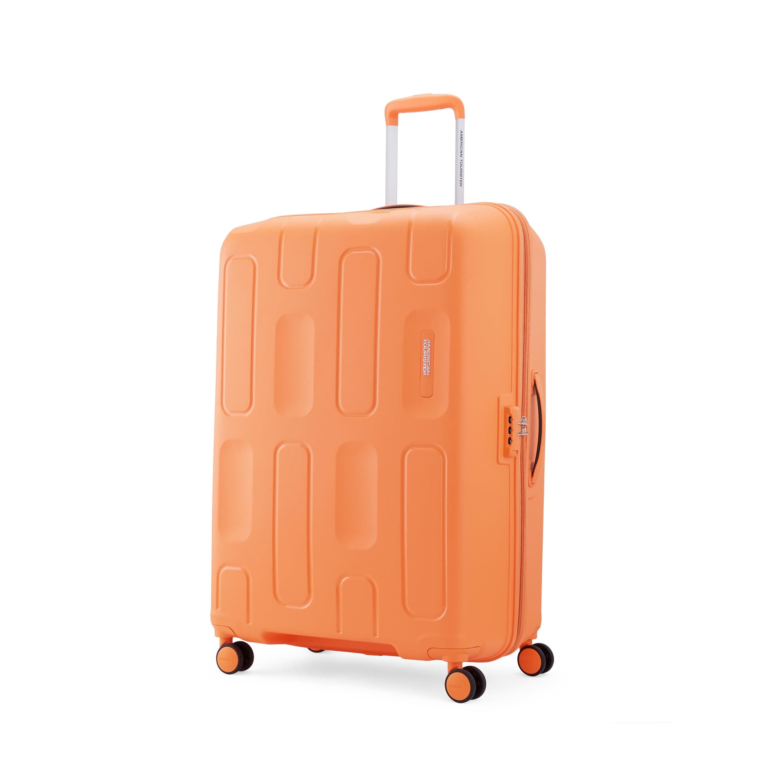 American Tourister Ivy 2.0|Large Size Check-in Spinner Trolley Bag (79 cm)|360° 8 Wheel Travel Luggage|Hard Case Polypropylene (PP) Suitcase|Combination Lock|Tan Orange