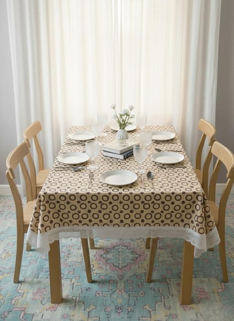 CASA-NEST PVC Centre Table Cover, Size=40x60 Inch, Pack of 1 pc, PVC Table Cloth printed001