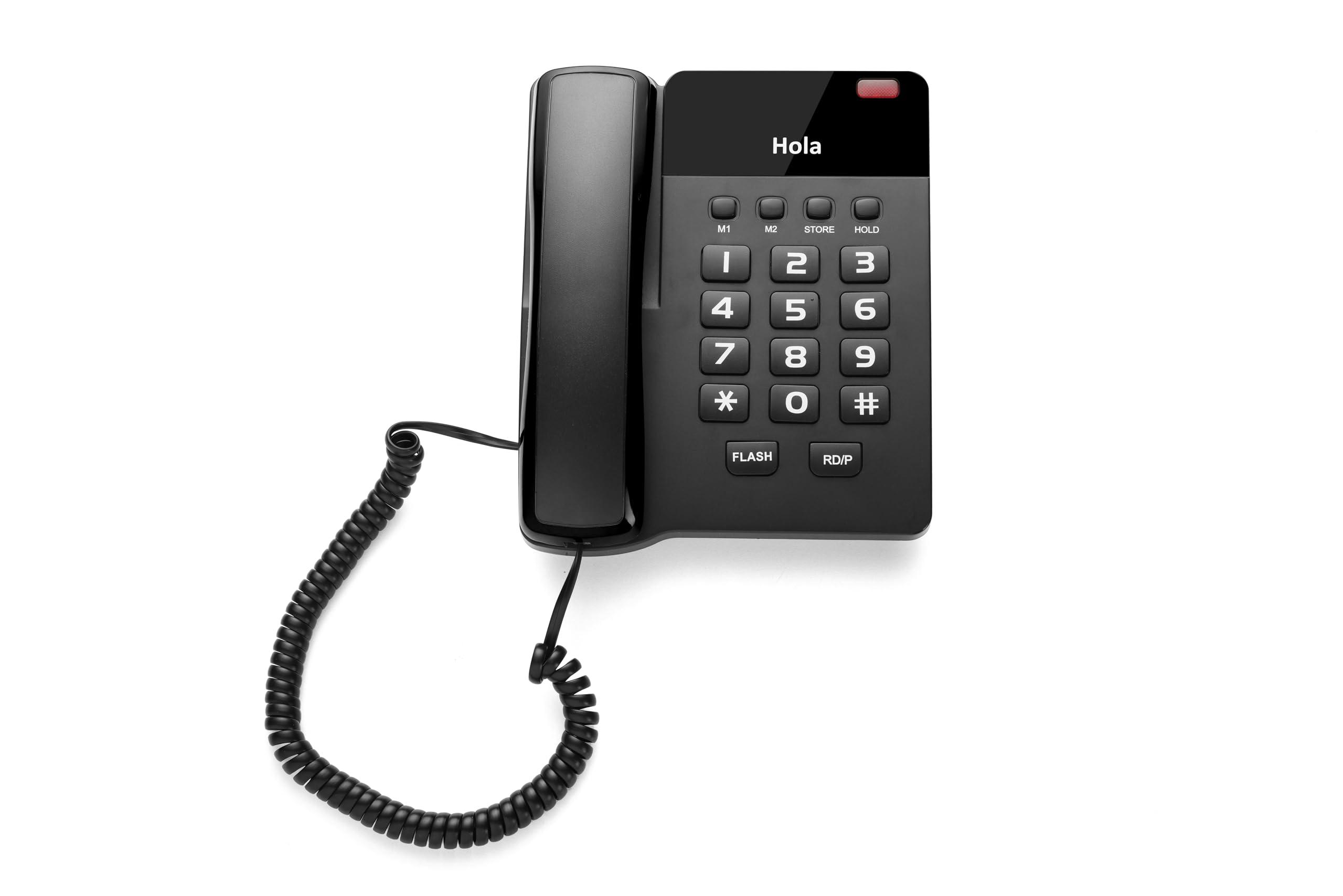 Hola TF 300 Basic Corded landline Phone with Tone/Pulse, Wall/Desk mountable, Pulse/Tone dial