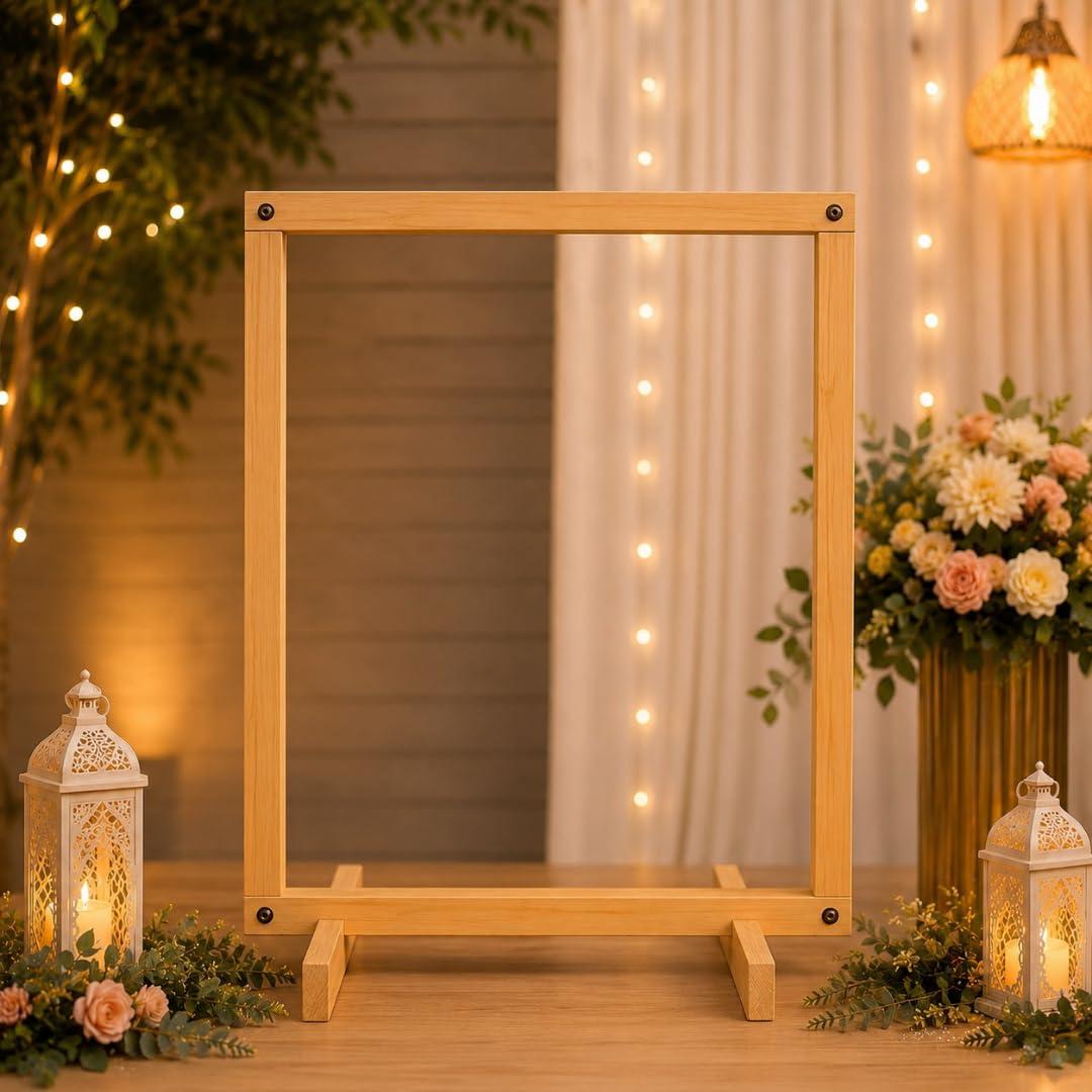 SATYAM KRAFT 1 Piece Foldable Folding Wooden Makhar Mandap for Ganpati Decoration Setup for Home DIY Pandal Decoration Backdrop Stand Idol Pooja Decoration for Laxmi Pooja Festival Decor