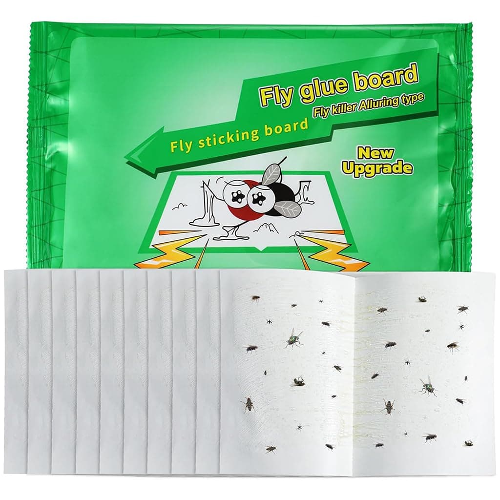 HASTHIP 10pcs Fruit Fly Trap for Kitchen, Housefly Sticky Cards, Odorless