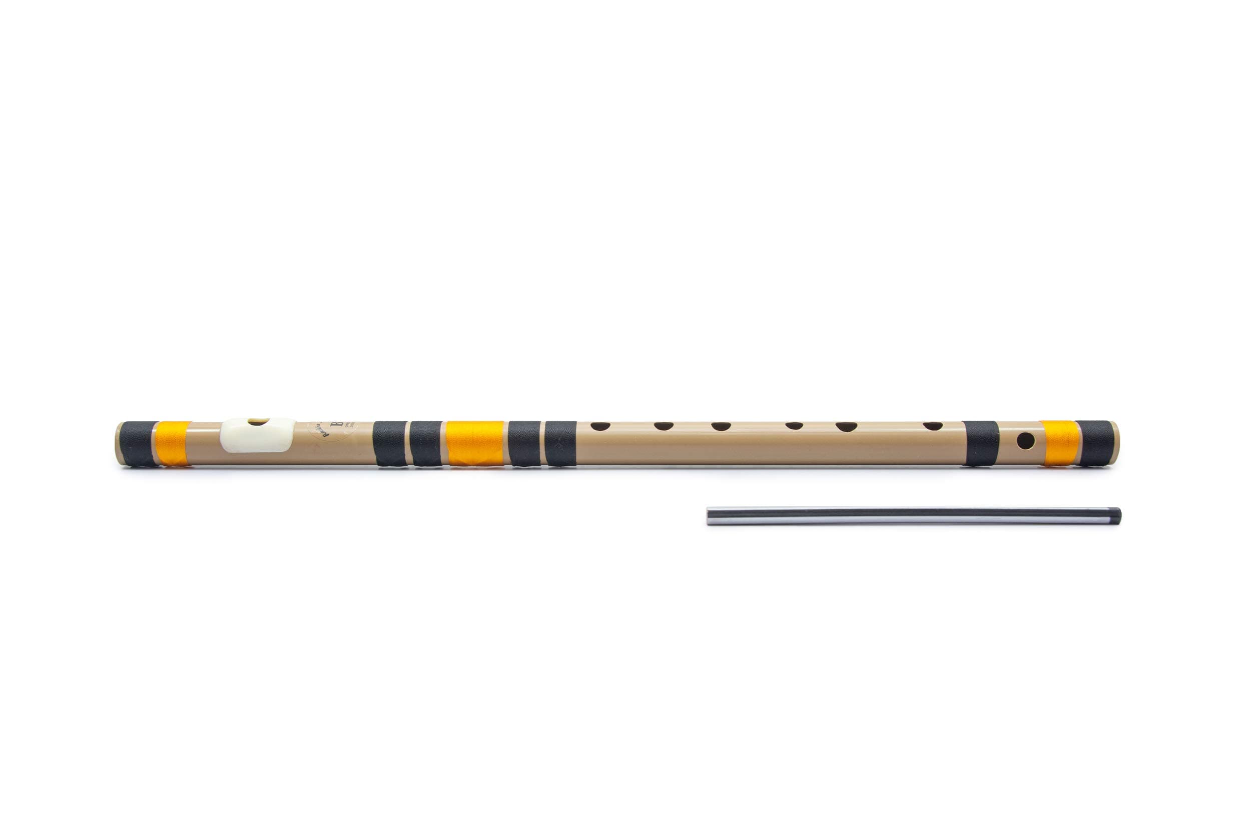 Radhe Flutes PVC Fiber B Natural Bansuri – Middle Octave, Right-Handed Professional Flute for Beginners, Students, Hobbyists & Stage Performers, Durable & Long-Lasting