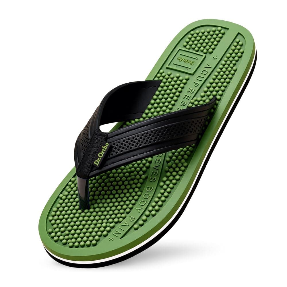 Dr.Ortho Acupressure Slippers | Acupressure Slippers | Flip-Flops | Men & Women's Slippers | Comfortable & Lightweight | Soft Foot Massager | All Day Wear Acupressure Slipper | Size UK-10