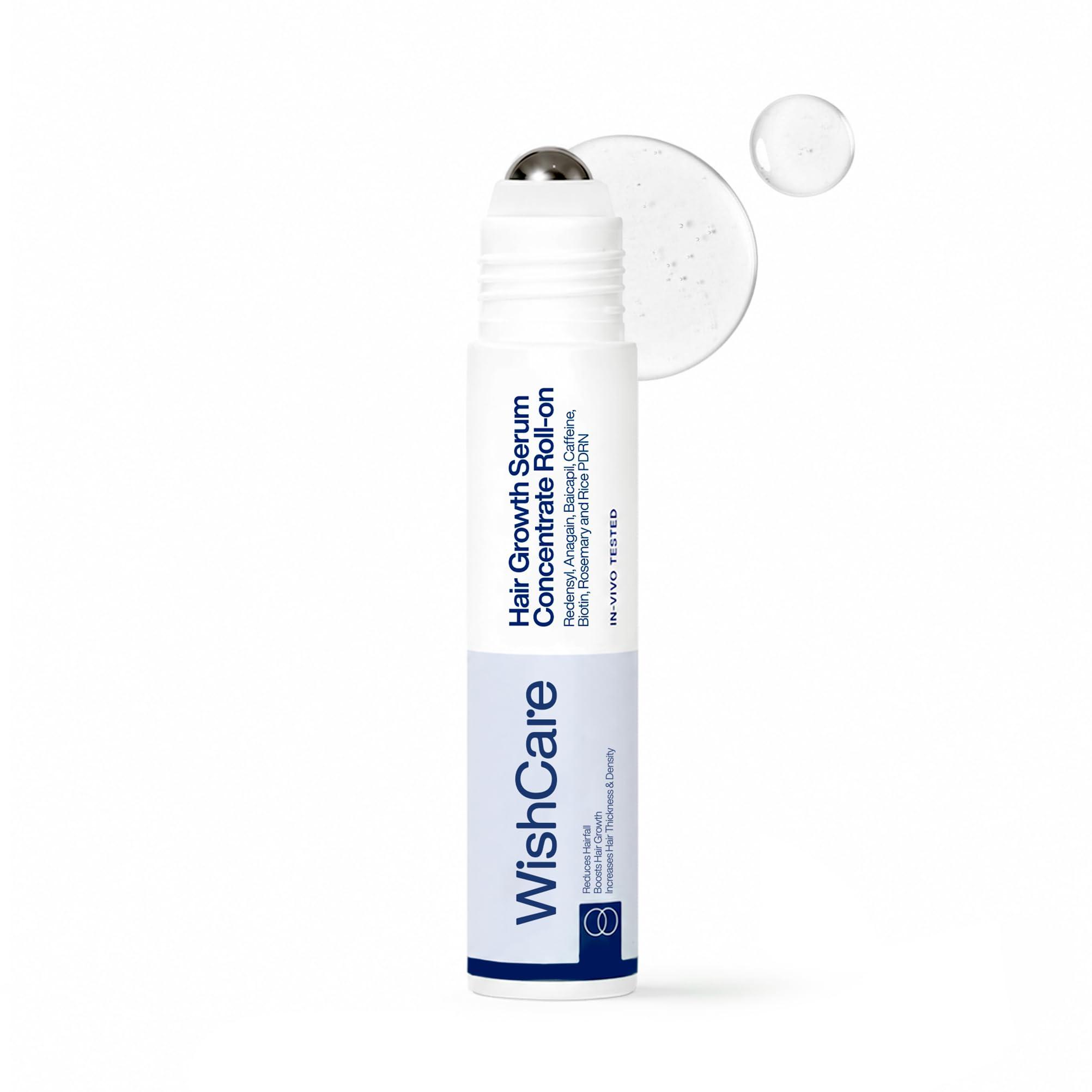 WishCare Hair Growth Serum Roll On For Scalp | 94% Saw New Hair Growth | Redensyl & Rosemary Oil | 100% Saw Hairfall Reduction | In-Vivo Tested | For Men & Women | 10ml