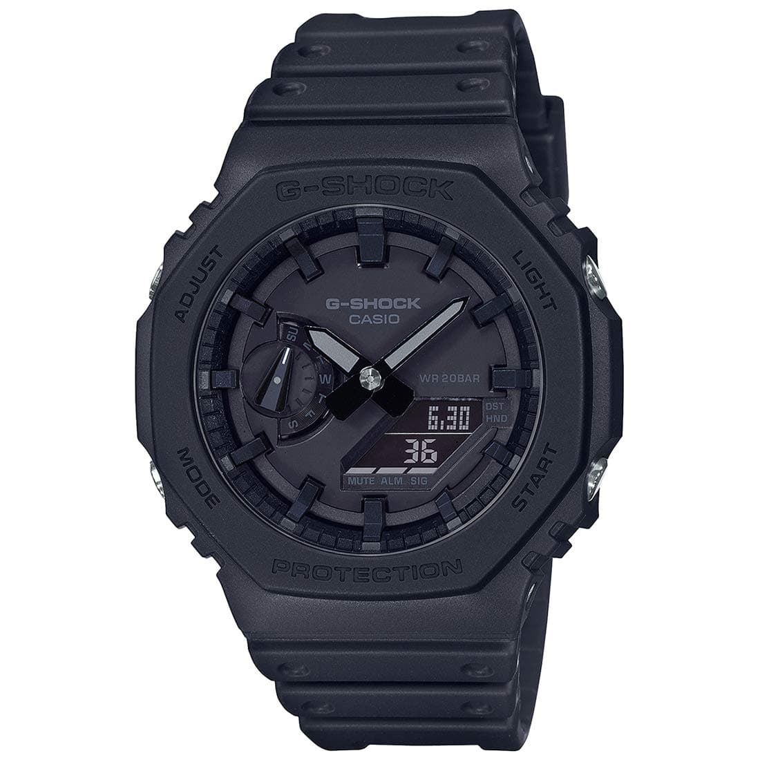 Casio G-Shock GA-2100-1A1DR Black Analog-Digital Dial Black Resin Strap Men's Watch Shock and 200M Water Resistant G987