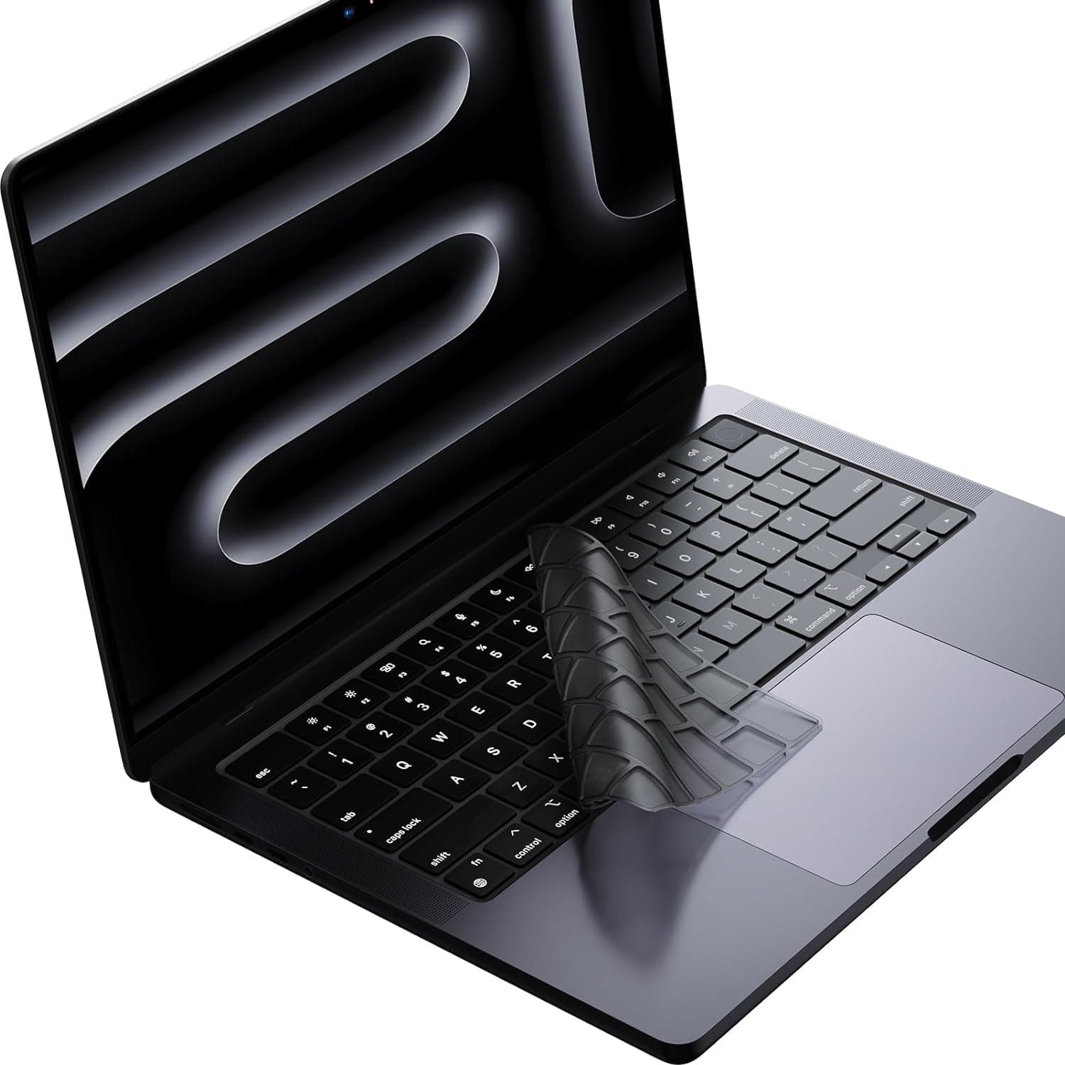 Oaky Keyboard Cover for 2025-2021 MacBook Air 13 inch M4-M3-M2 Chip [A3240 A3113 A2681] & MacBook Air 15 inch 2025-2021 M4 M3 M2 Chip [A3241 A3114 A2941] Dust-Proof Keyboard Skin Protector - TPU Grey