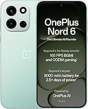 OnePlus Nord 6 | 8GB+256GB | Fresh Mint | Snapdragon 8s Gen 4 | Segment's First Stable 165FPS Gaming | Segment's Largest 9000mAh Battery | Most Complete IP Rating | Personalized AI