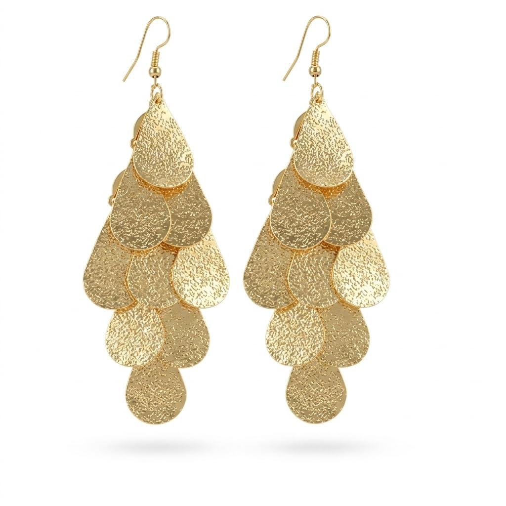 SALTY Anti Tarnish Nightclub Exaggerated Tassel Drop Earrings Set for Women | Stylish Fashion Jewellery | Accessories for Girls | Minimal Jewelry | Ideal for Gifting | Marriage, Birthday | Gift for Valentine Day