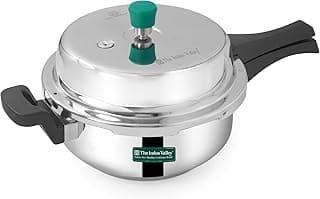The Indus Valley Stainless Steel Pressure Cooker 5Litres / Pressure Pan (Outer Lid) | Induction Friendly | Gas Compatible | Can Be Used as Frying Pan | ISI Certified | 3 Years Warranty