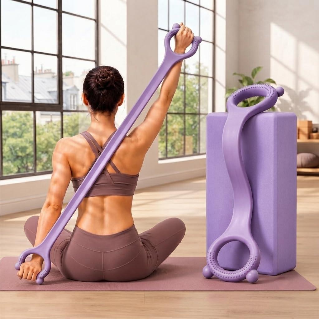 HEEZOX Figure 8 Resistance Band with Handles (20–25 lbs)