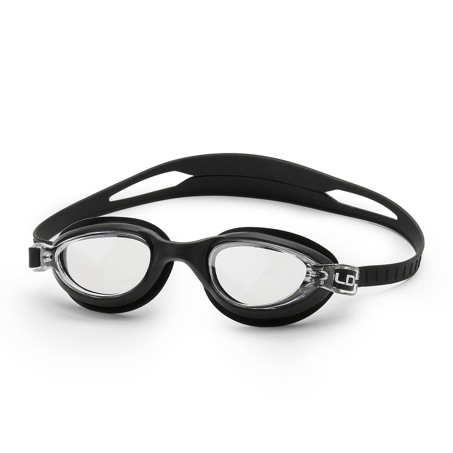 Boldfit Swimming Goggles for Men & Women with Adjustable Strap, Air Tight, for Adults - Classic Black