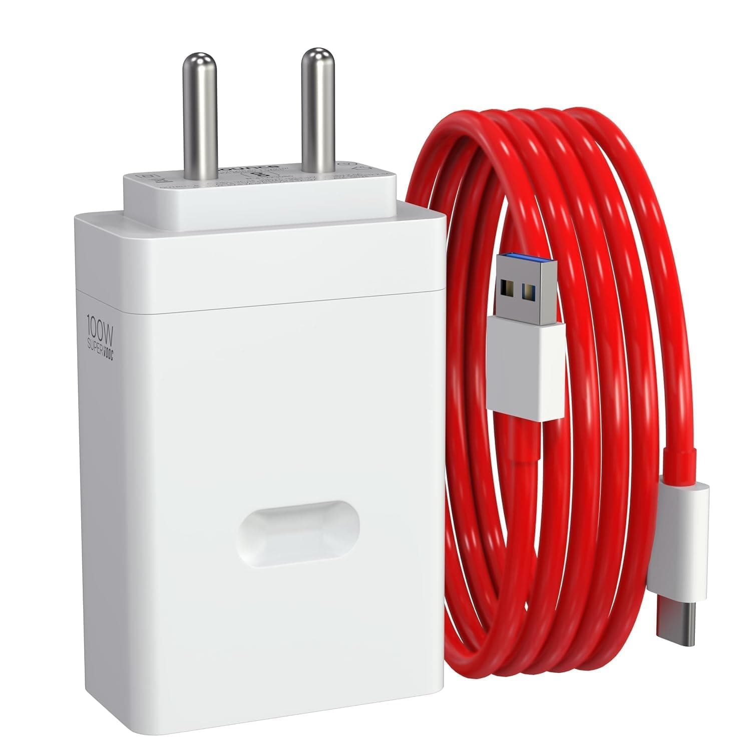 OnePlus 100W SUPERVOOC Ultra Fast Charging Adapter with Type-C Cable | Compatible with OnePlus 12/12R/11/11R/10/10R, Nord CE3 Lite/CE2 Lite/2T 5G, Nord 5G | USB-C Wall Charger Combo