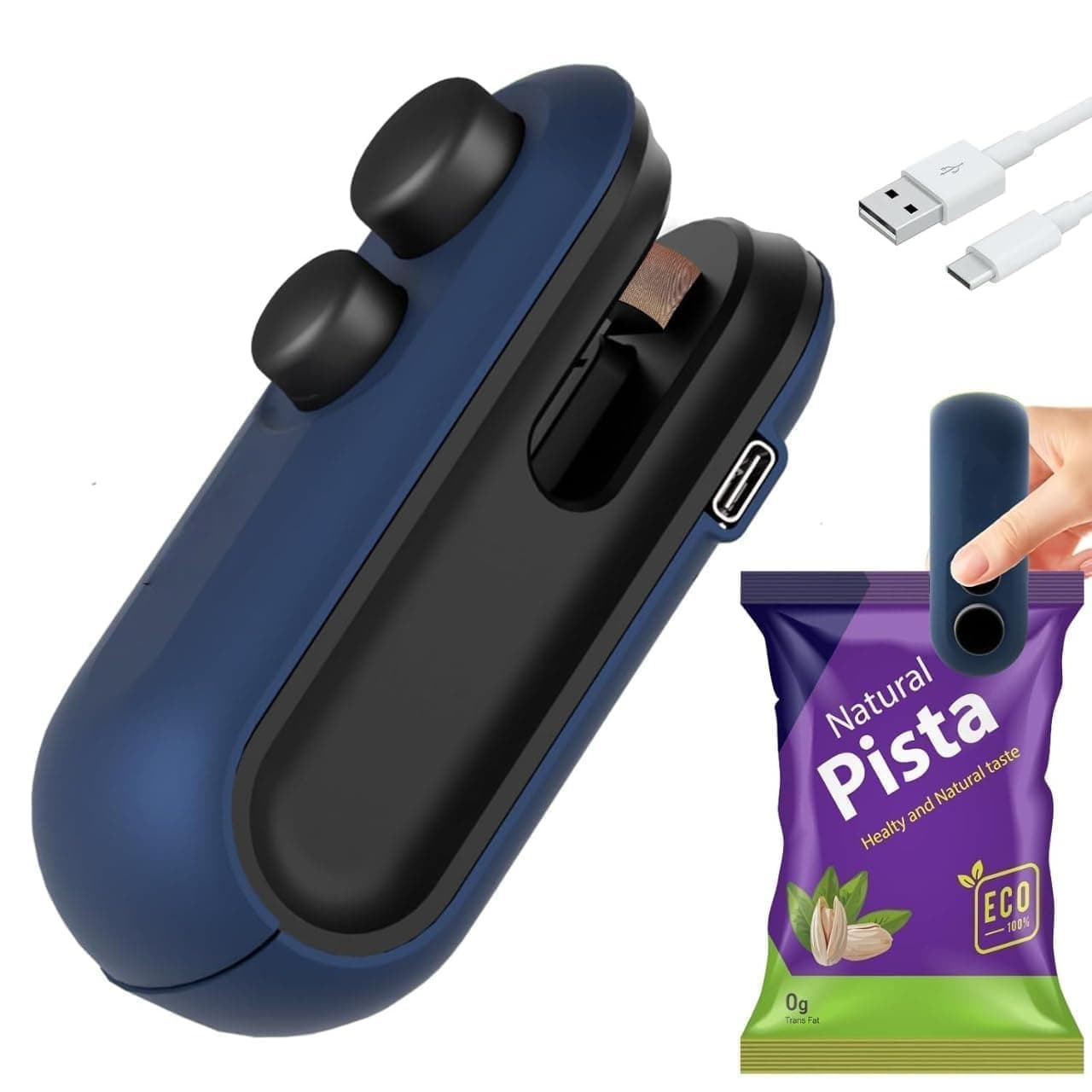 DiCUNO Mini Sealing Machine for Food Packets, Packet Sealer Machine, Packing Machine Sealing - Portable Plastic Sealing Machine Heat Sealer for Home, Vacuum Sealer for Plastic Bags (1, Multi)