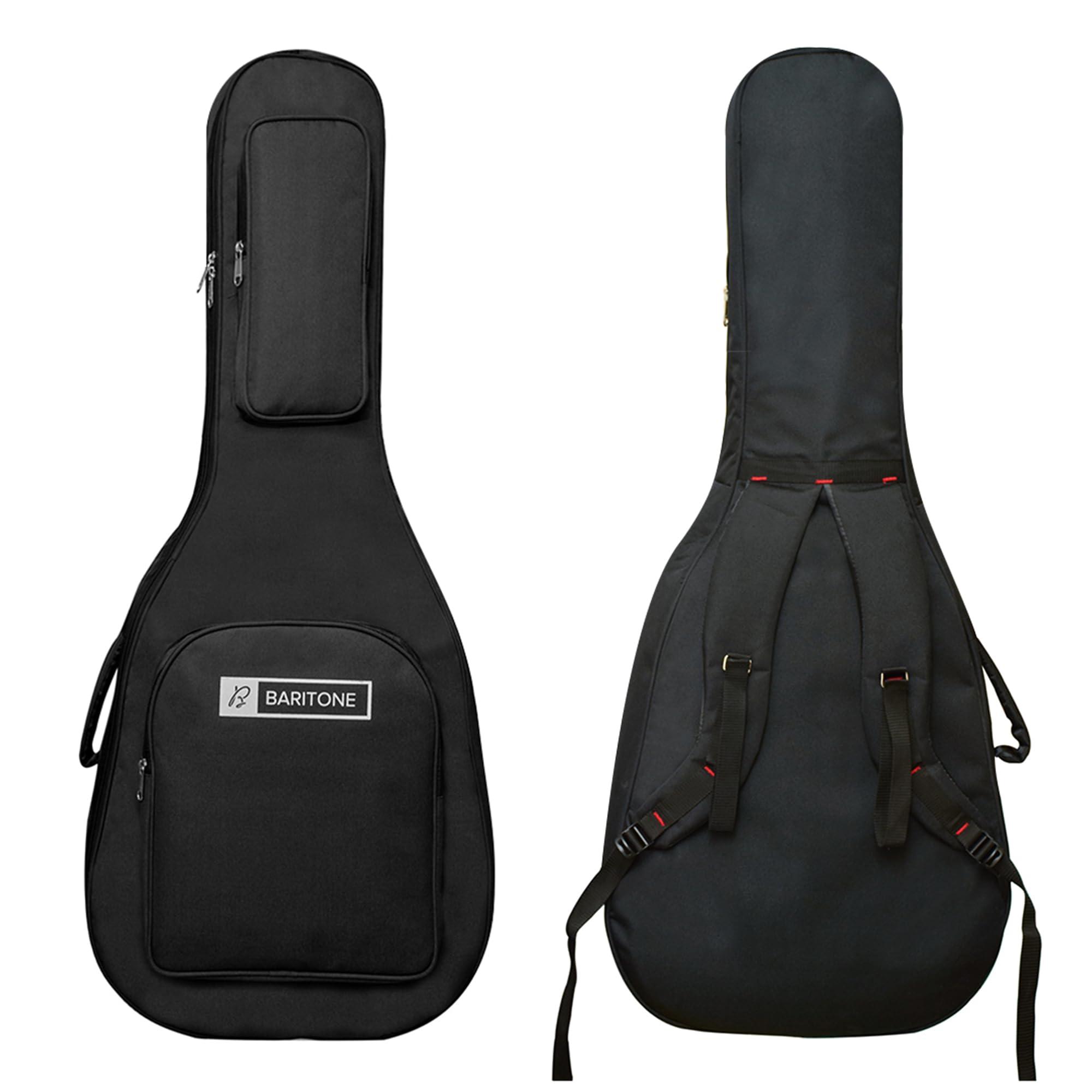Baritone Polyester Heavy Padded Guitar Bag For Acoustic Guitars & Semi Acoustic Guitars 39", 40", 41" (Black)
