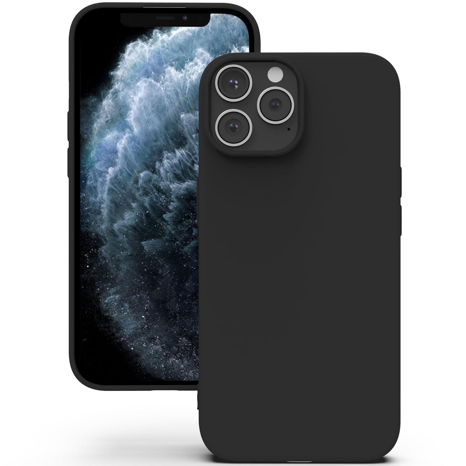 YATWIN Silicone Back Case for iPhone 11 Pro Max, Soft-Touch Phone Back Cover for Apple iPhone 11 Pro Max - Black