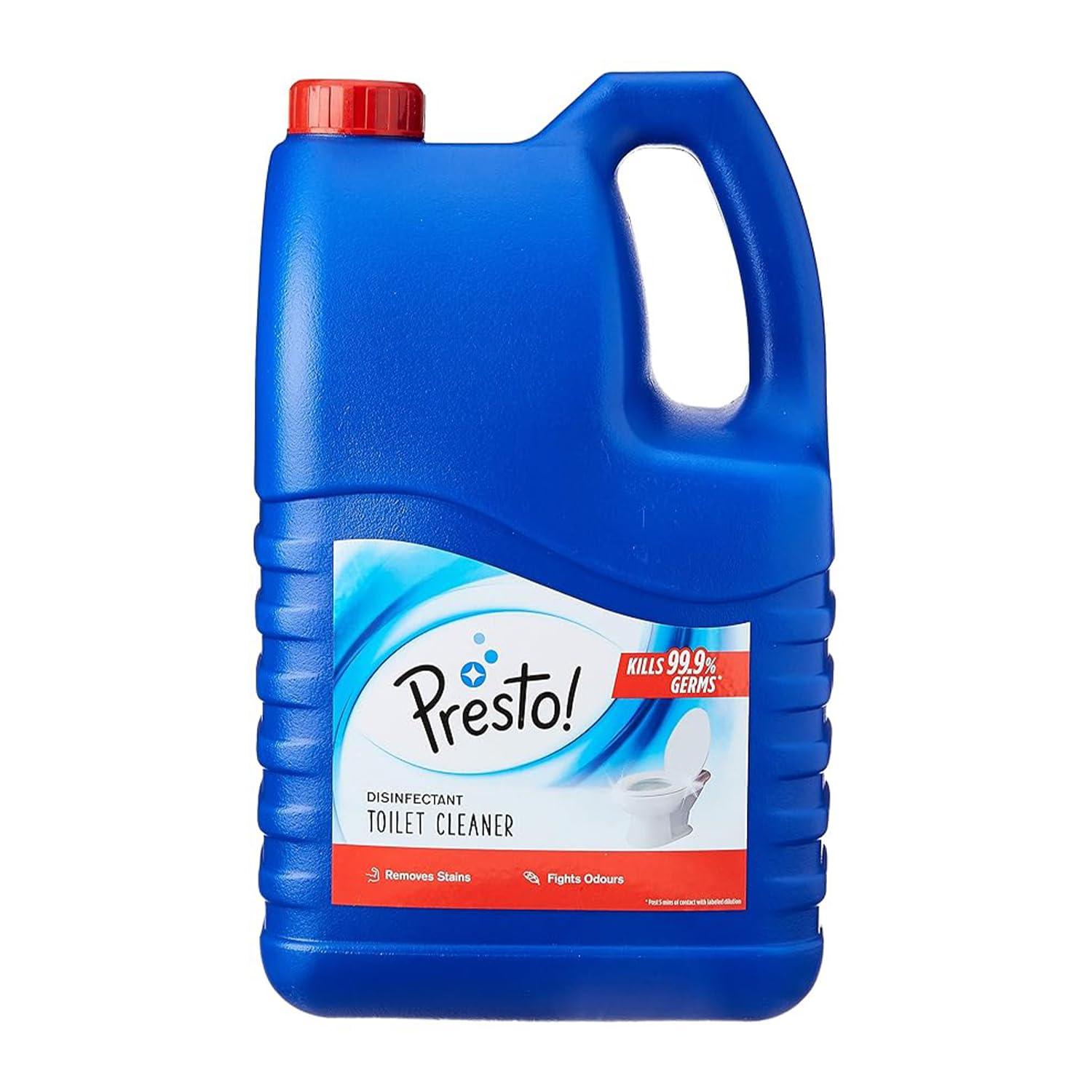 Amazon Brand - Presto! Disinfectant Toilet Cleaner | Original | 5 Litre | Kills 99.9% Germs