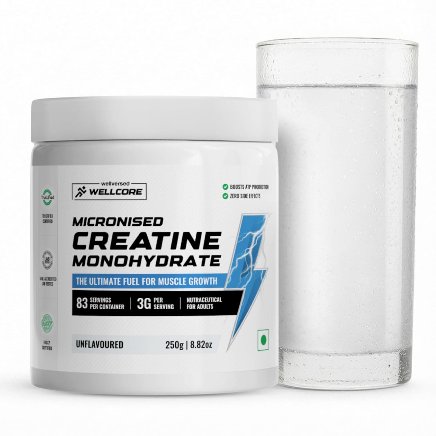 Wellcore Pure Micronised Creatine Powder (83 Servings, Unflavoured)