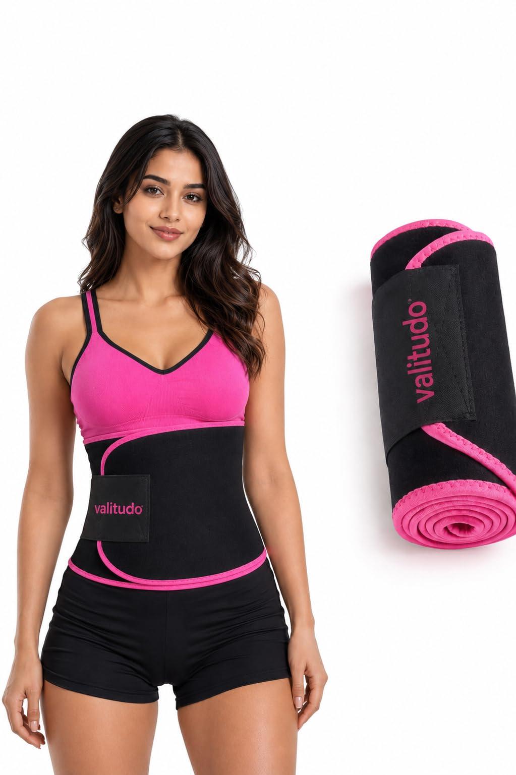 VALITUDO® Sweat Slim Belt Weight Loss for Women and Men Belly Fat Neoprene Fat Burning Sauna Waist Trimmer Healthy Sweat Hot Slimming Belt Lower Back Support Free Size Multicolour
