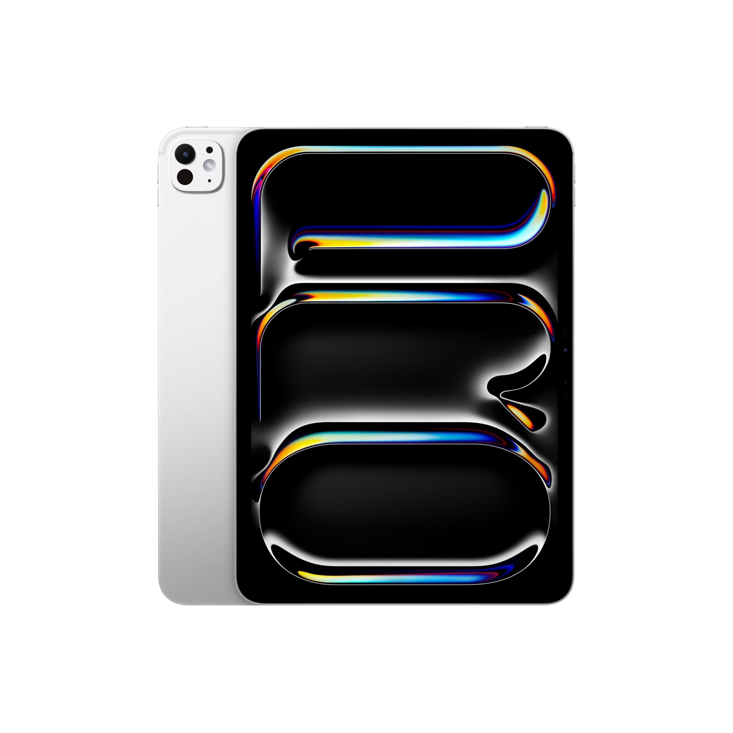 Apple iPad Pro 11″ (M4): Ultra Retina XDR Display, 1TB, Landscape 12MP Front Camera / 12MP Back Camera, LiDAR Scanner, Wi-Fi 6E, All-Day Battery Life, Nano-Texture Glass — Silver