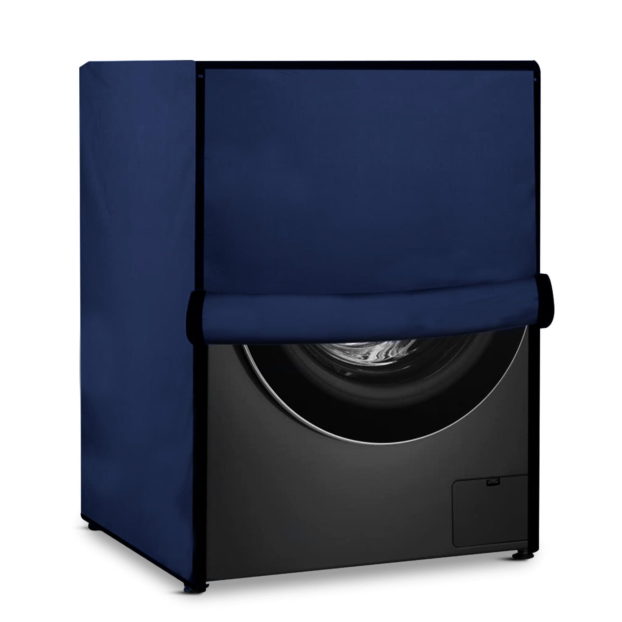 Robustt Front Load Fully Automatic Washing Machine Cover for 6 kg, 6.5 kg, 7kg & 7.5 kg (Navy Blue) | Waterproof & Dustproof Polyester Fabric with Zipper | Protection Cover | 59 x 59 x 86 cms