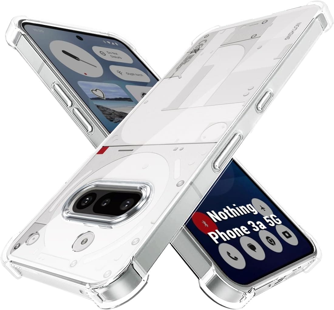 TheGiftKart Crystal Clear Back Cover Case for Nothing Phone 3a 5G | 360 Degree Protection | Shock Proof Design | Transparent Back Cover Case (PC & TPU, Transparent Bumper)