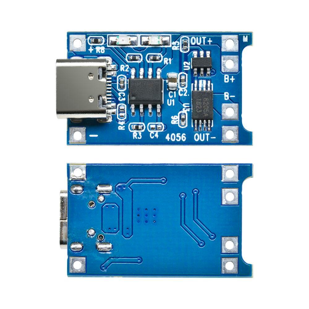 UNIVERSAL HUB 8Pcs TP4056 C TYPE Charging Module for 18650 Lithium Battery | 3.7V DIY Charger Board with Overcharge Protection
