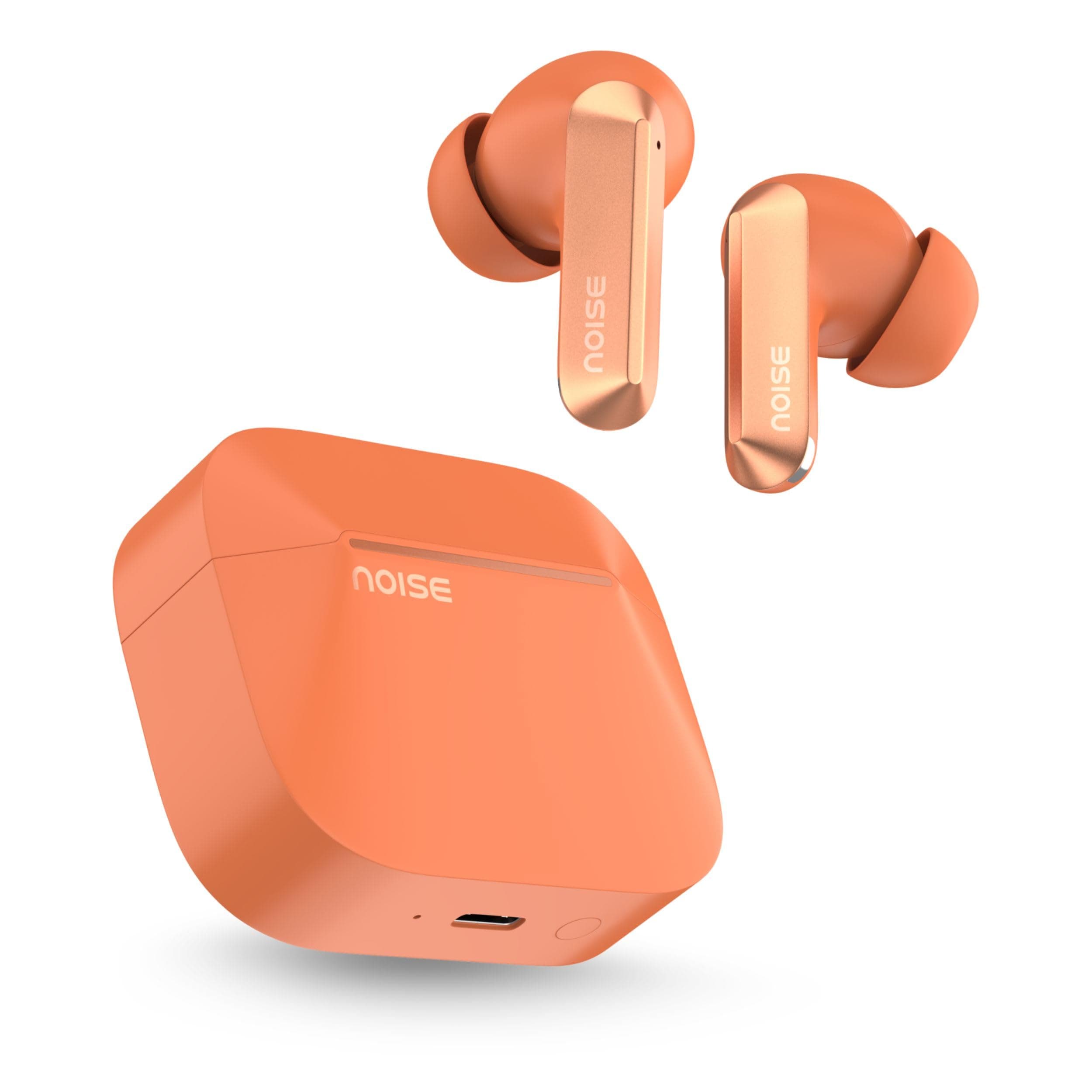 Noise Newly Launch ALT Buds(S) Truly Wireless Earbuds with 45H of Playtime, Quad Mic with ENC, App Support, Instacharge, Dual Pairing, Low Latency for Gaming, 11mm Driver, BT V6.0 (Chosen Orange)