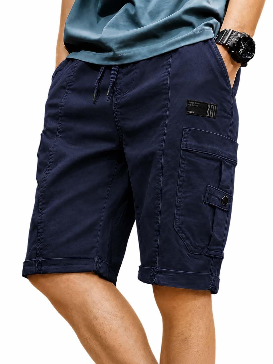 Lymio Men Shorts | Men Shorts Cotton | Men Shorts Casual (Short-70-Blue-M)