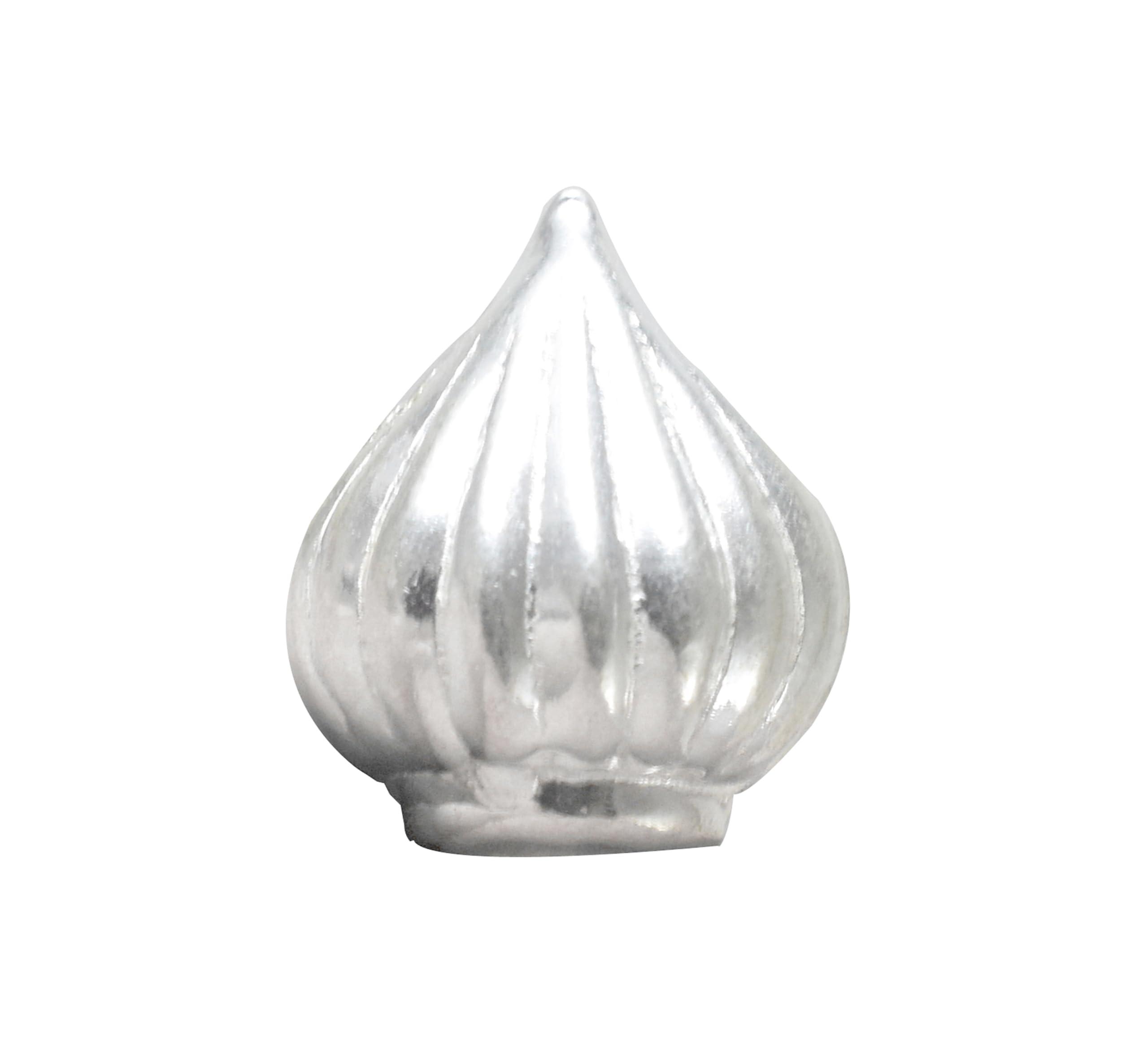 KMJ Pure Silver Modak for Ganpati | Chandi Ka Modak for Pooja | Silver laddo/laddu for Ganesh Chaturthi Decoration & Bhog | Auspicious Gift Item for Home Temple (2 cm)