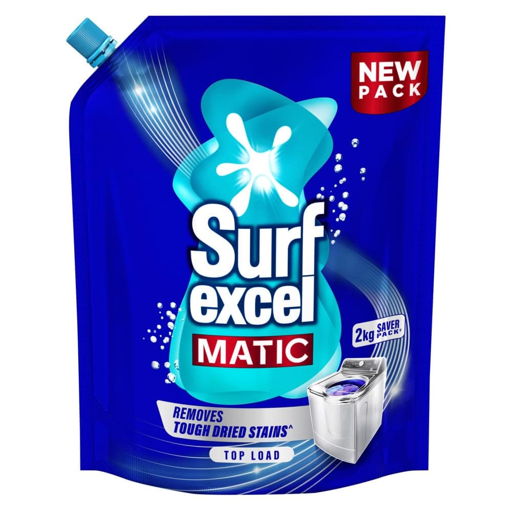 Surf Excel Matic Top Load Liquid Detergent 2 kg Refill|| Specially Designed To Remove Tough Dried Stains, 1st Time In Washing Machine