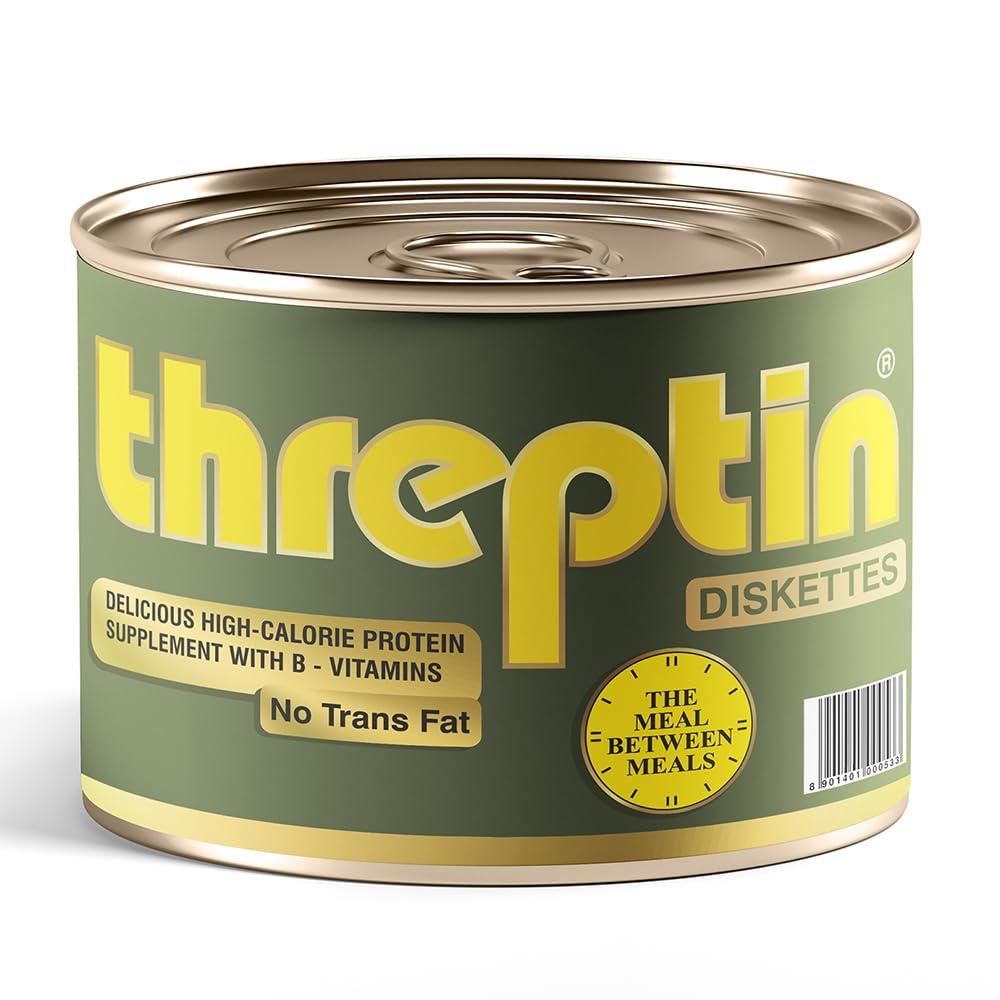 Threptin Protein Diskettes| Healthy Snacks for Men and Women - 275g, High Protein Diskette enriched, Essential Vitamins, Minerals and Antioxidant -Vanilla Flavor|100% Veg