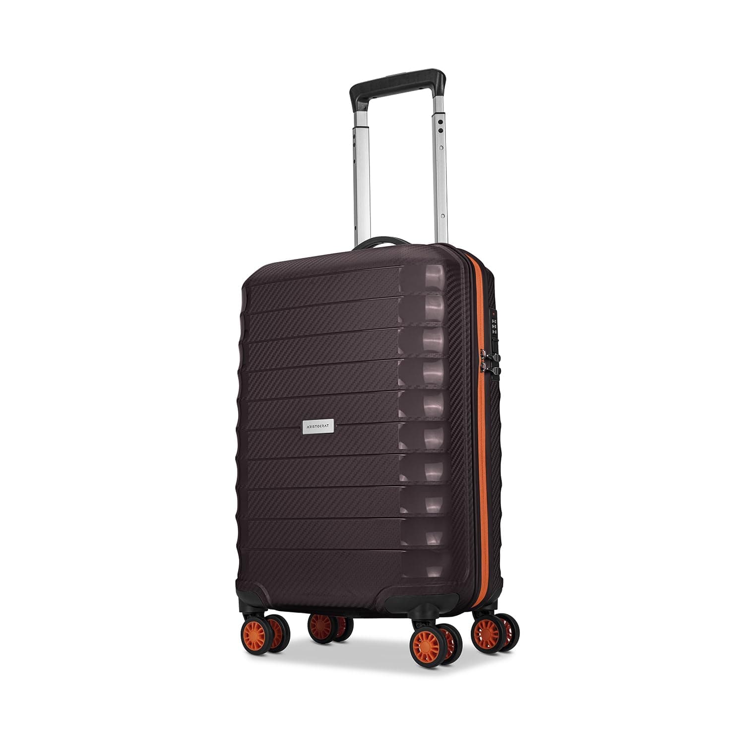 Aristocrat Altitude 8-Wheel Cabin Size Hard Case Trolley Bag, Brown